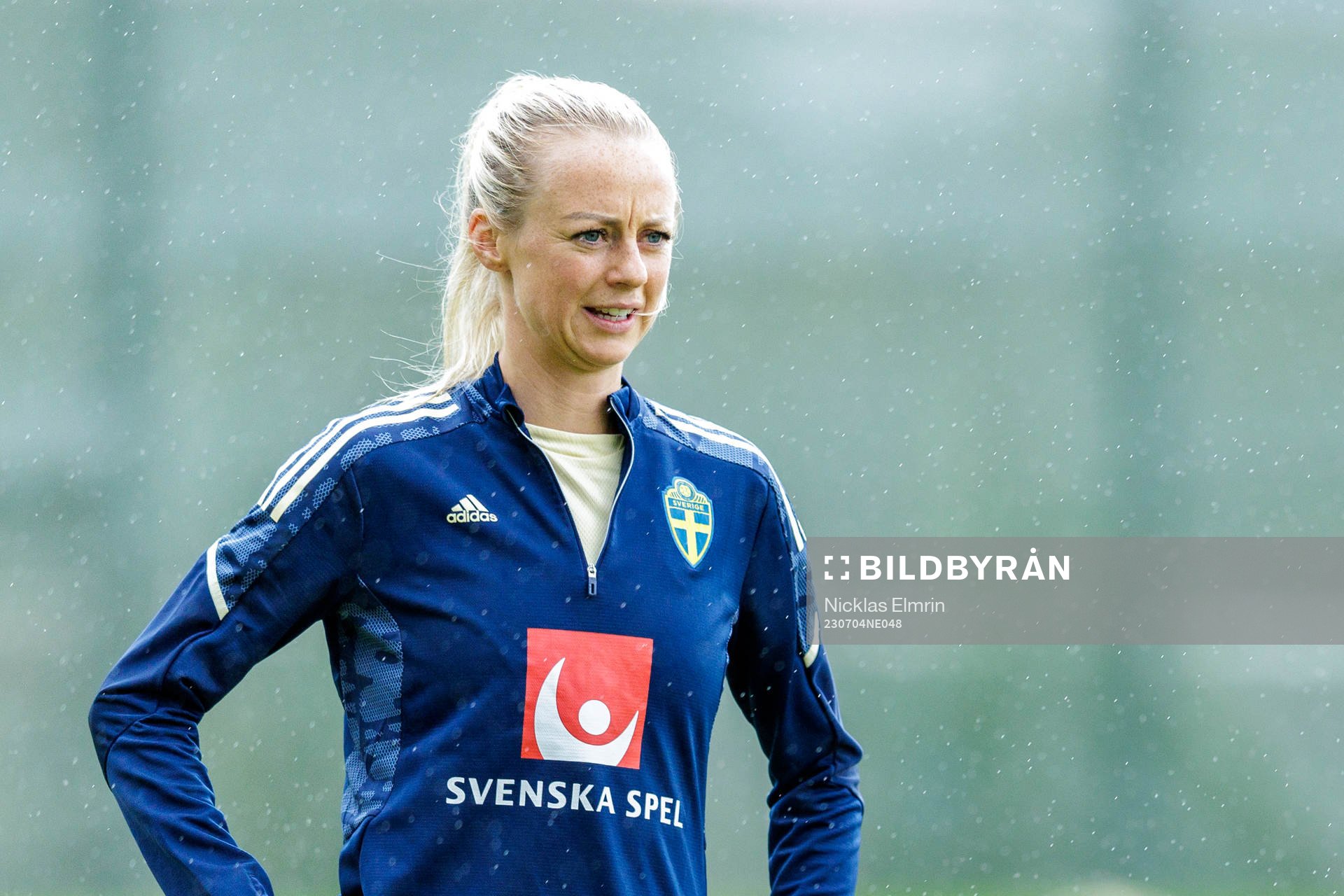 of Sweden Amanda Ilestedt at a training session with the