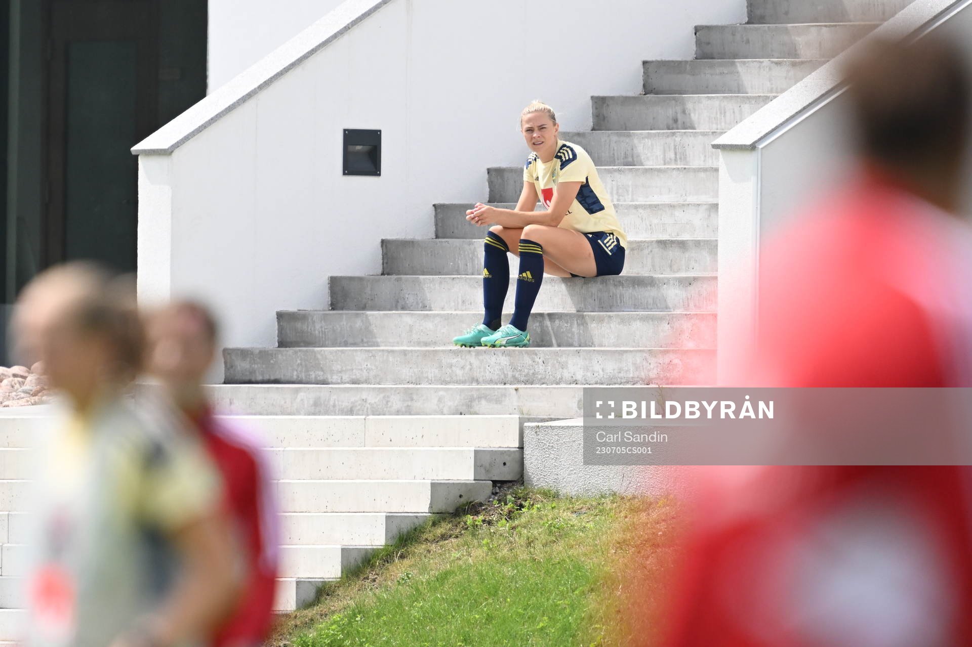 Swedens Fridolina Rolfö at a training session with the