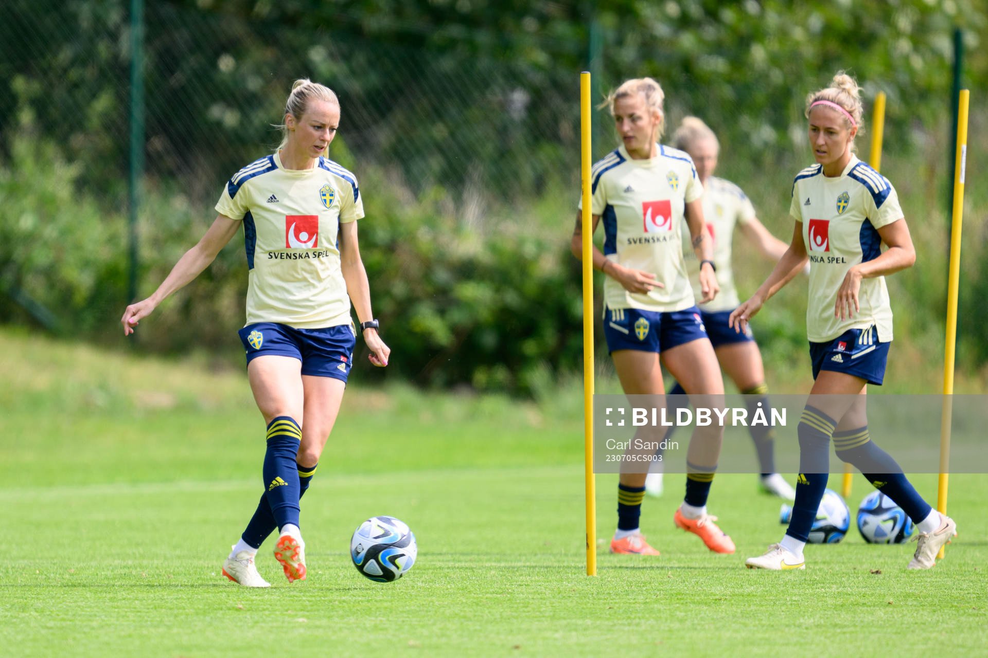 Amanda Ilestedt at a training session with the Swedish