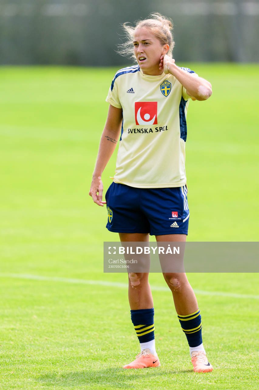Filippa Angeldahl at a training session with the Swedish