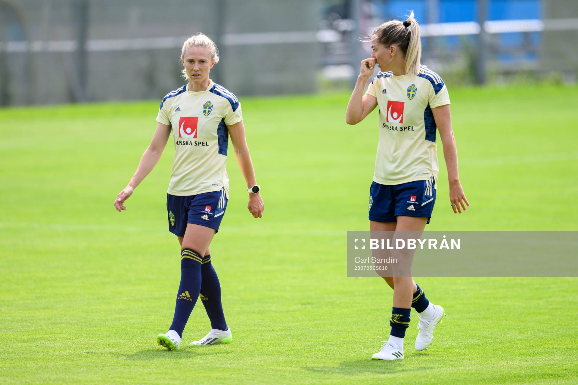 Rebecka Blomqvist at a training session with the Swedish