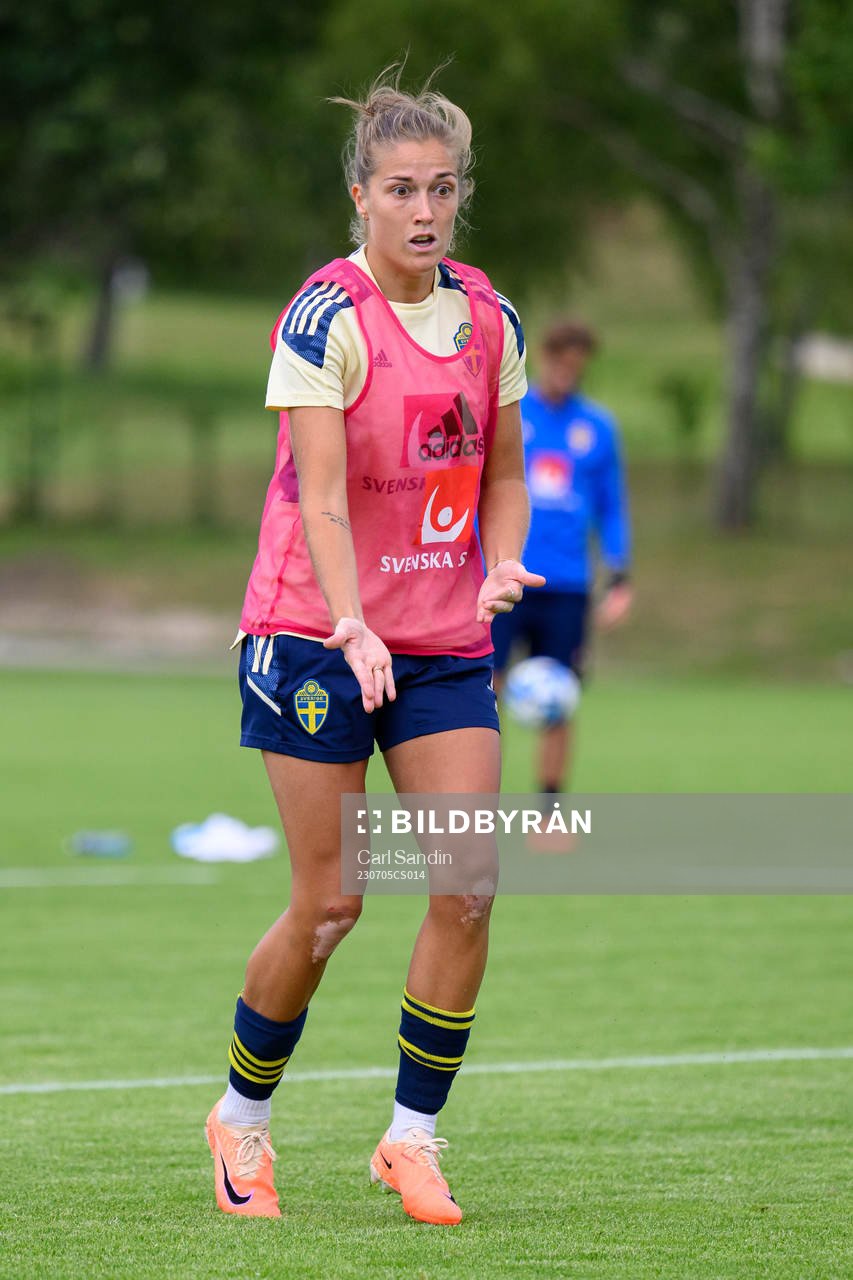 Filippa Angeldahl at a training session with the Swedish