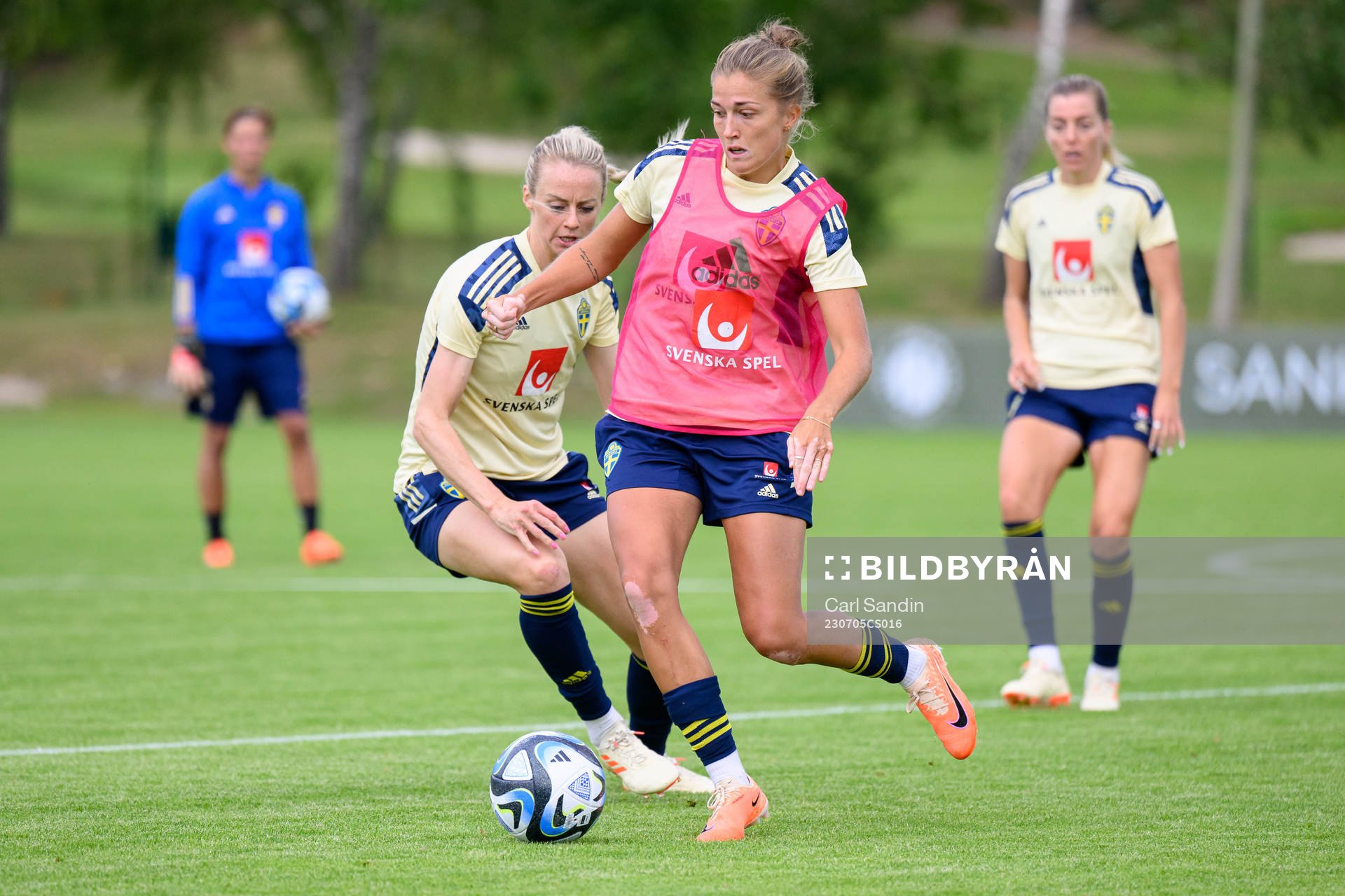 Filippa Angeldahl at a training session with the Swedish