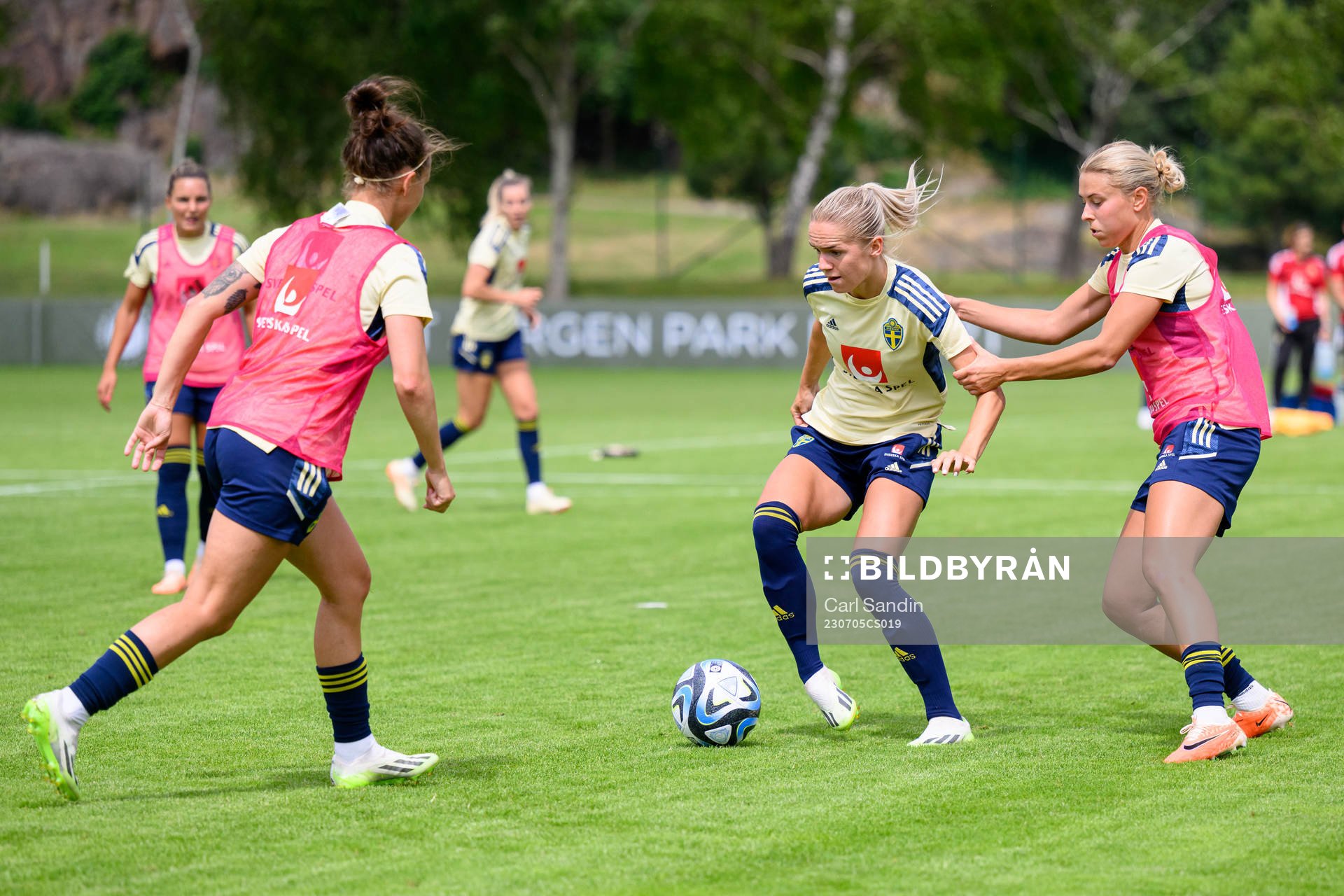 Hanna Lundkvist at a training session with the Swedish