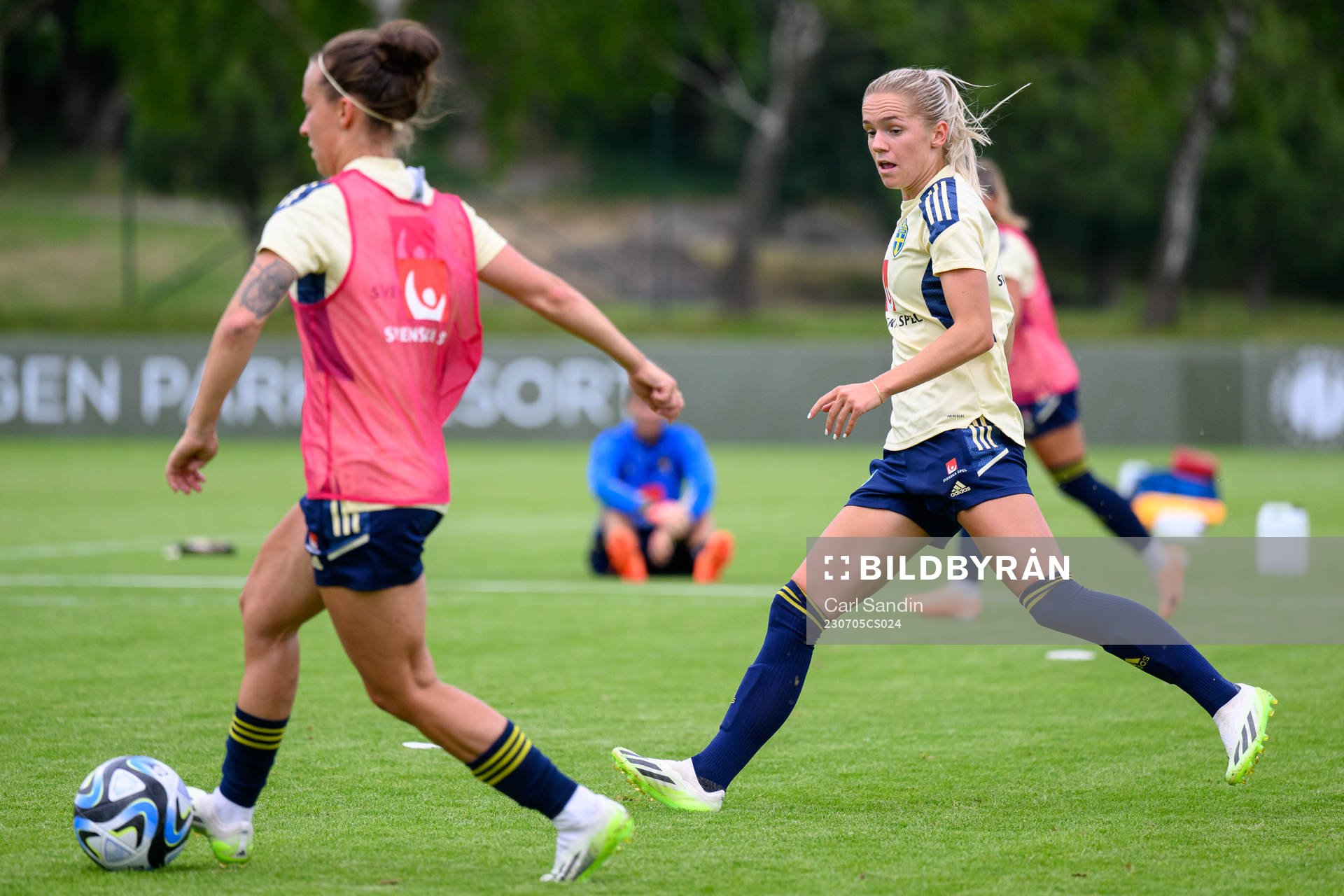 Hanna Lundkvist at a training session with the Swedish