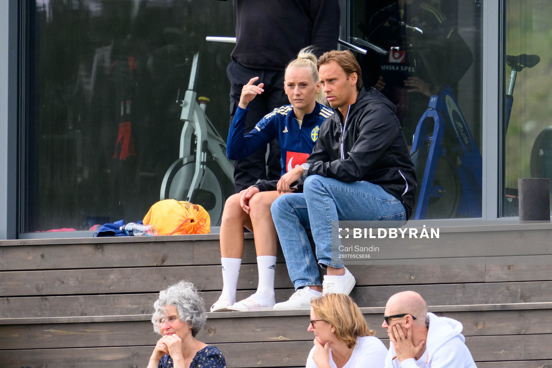 Stina Blackstenius with boyfriend Erik Sundvall at a