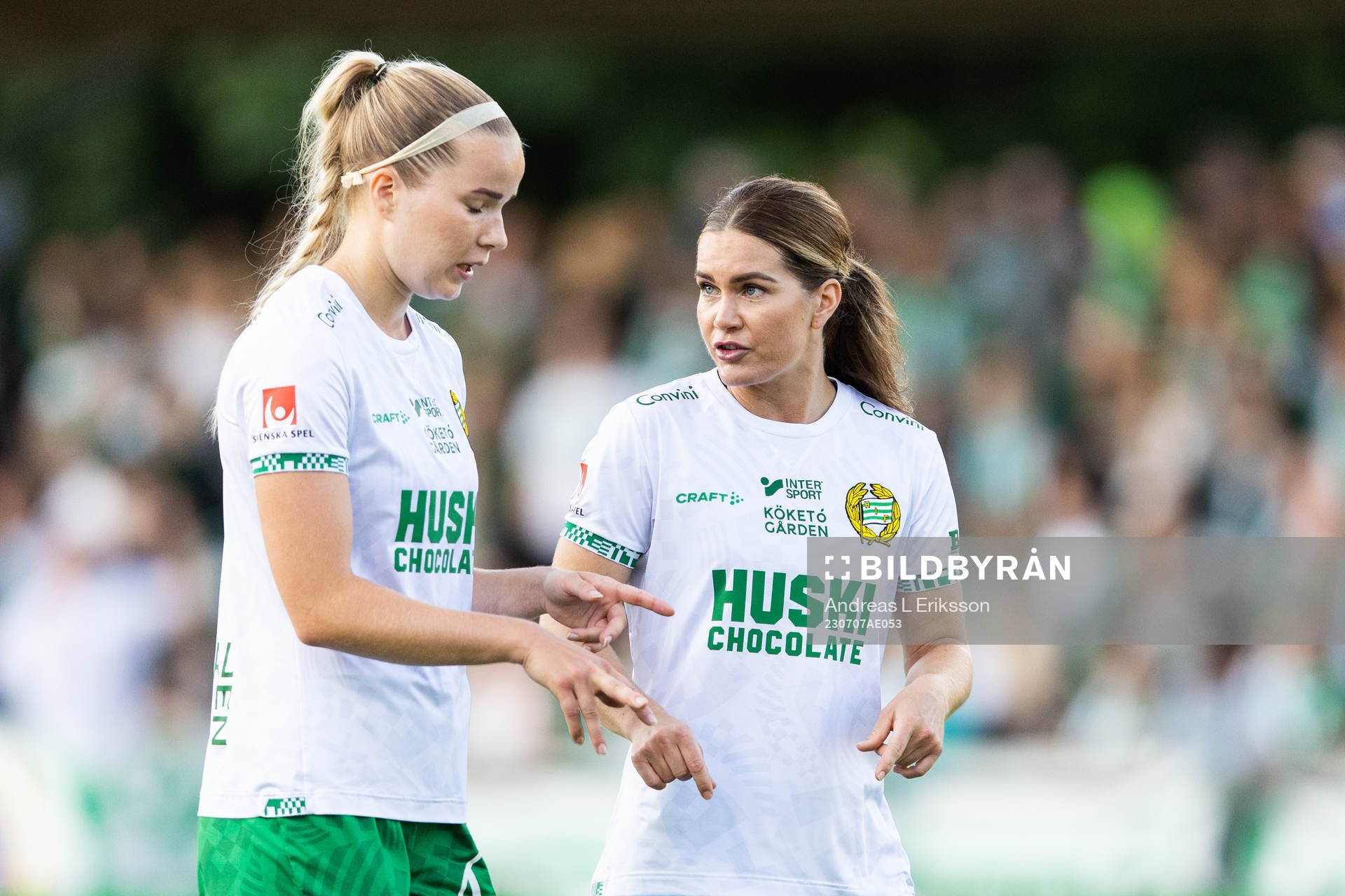 Hammarbys Eva Nyström och Hanna Folkesson