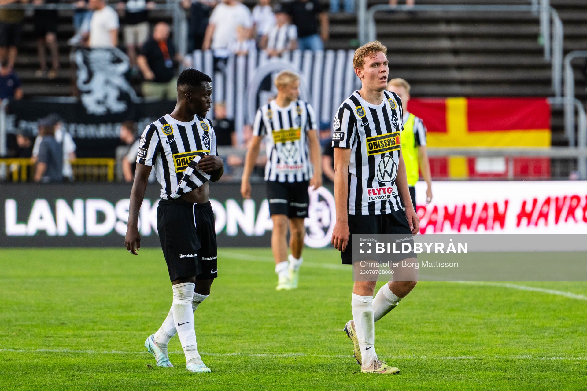 Landskronas Kofi Asare och Melker Jonsson deppar