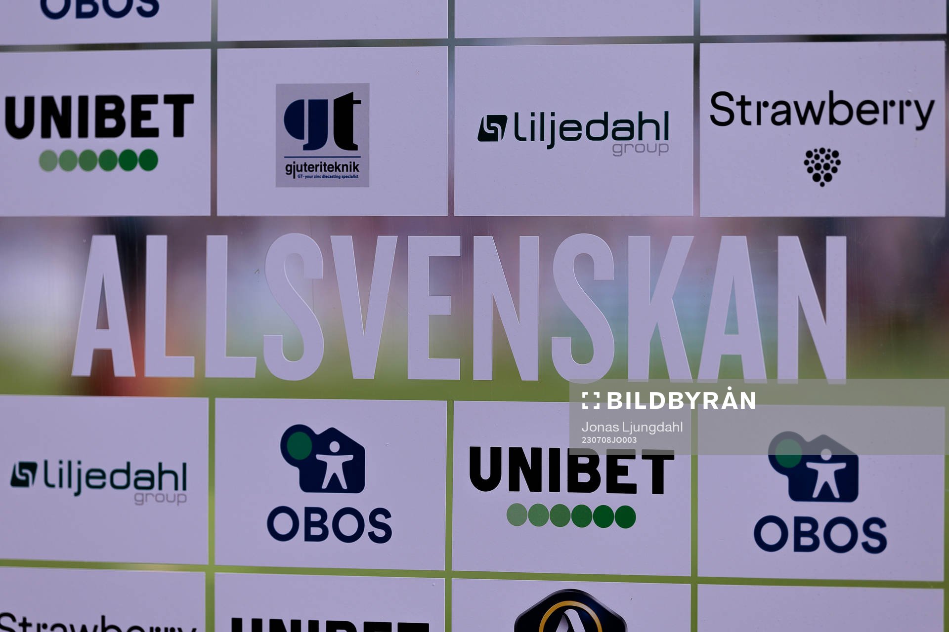 Allasvenskan bakgrund för TV med sponsorer