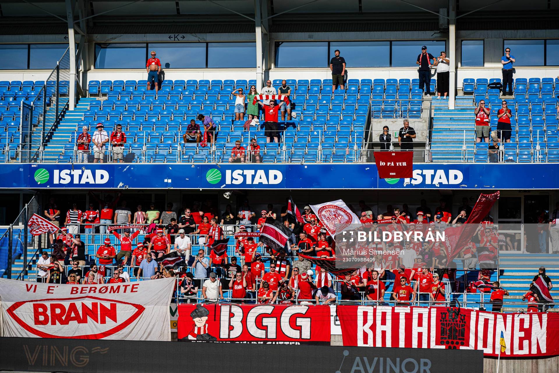 Spectators in the stands