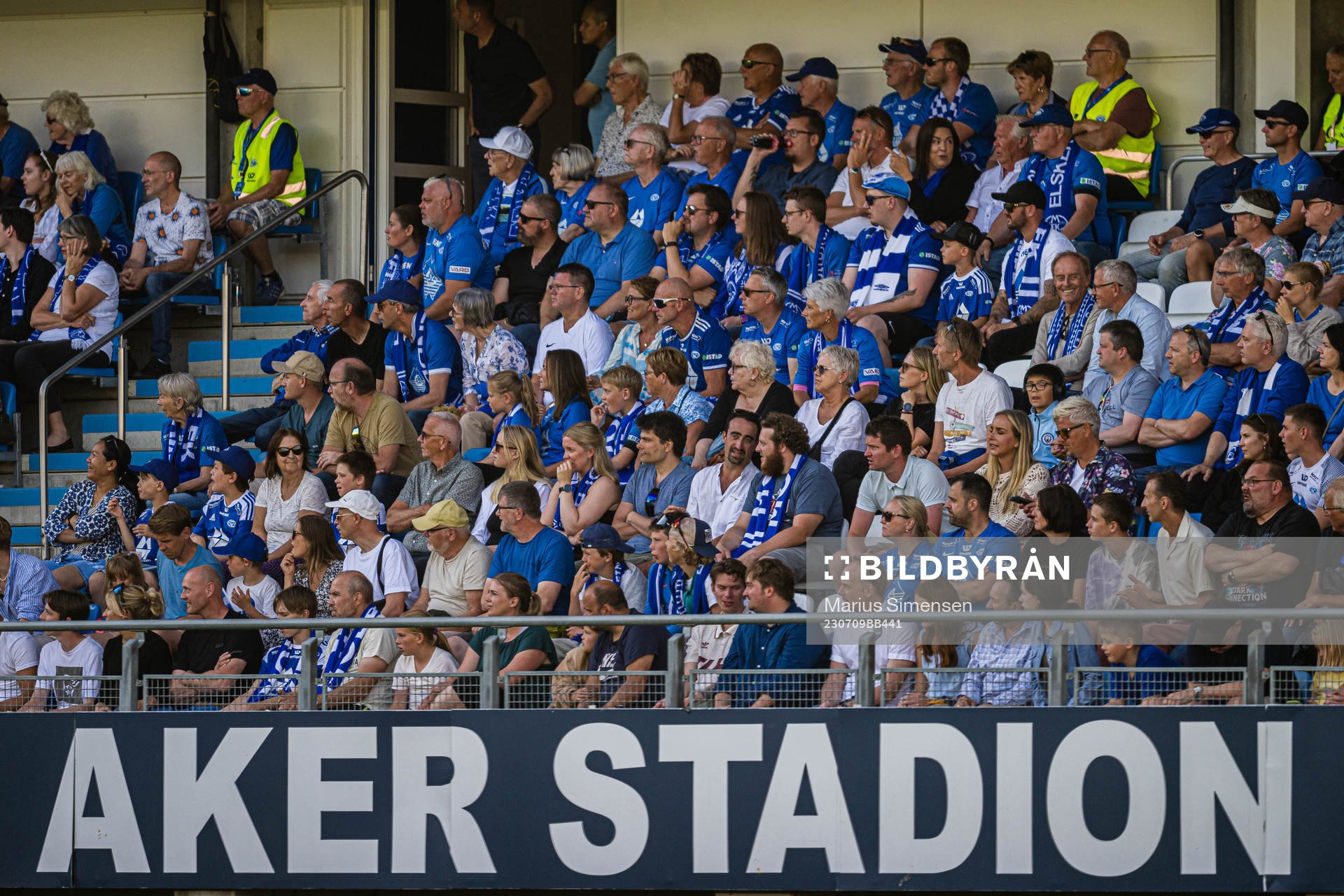 Spectators in the stands