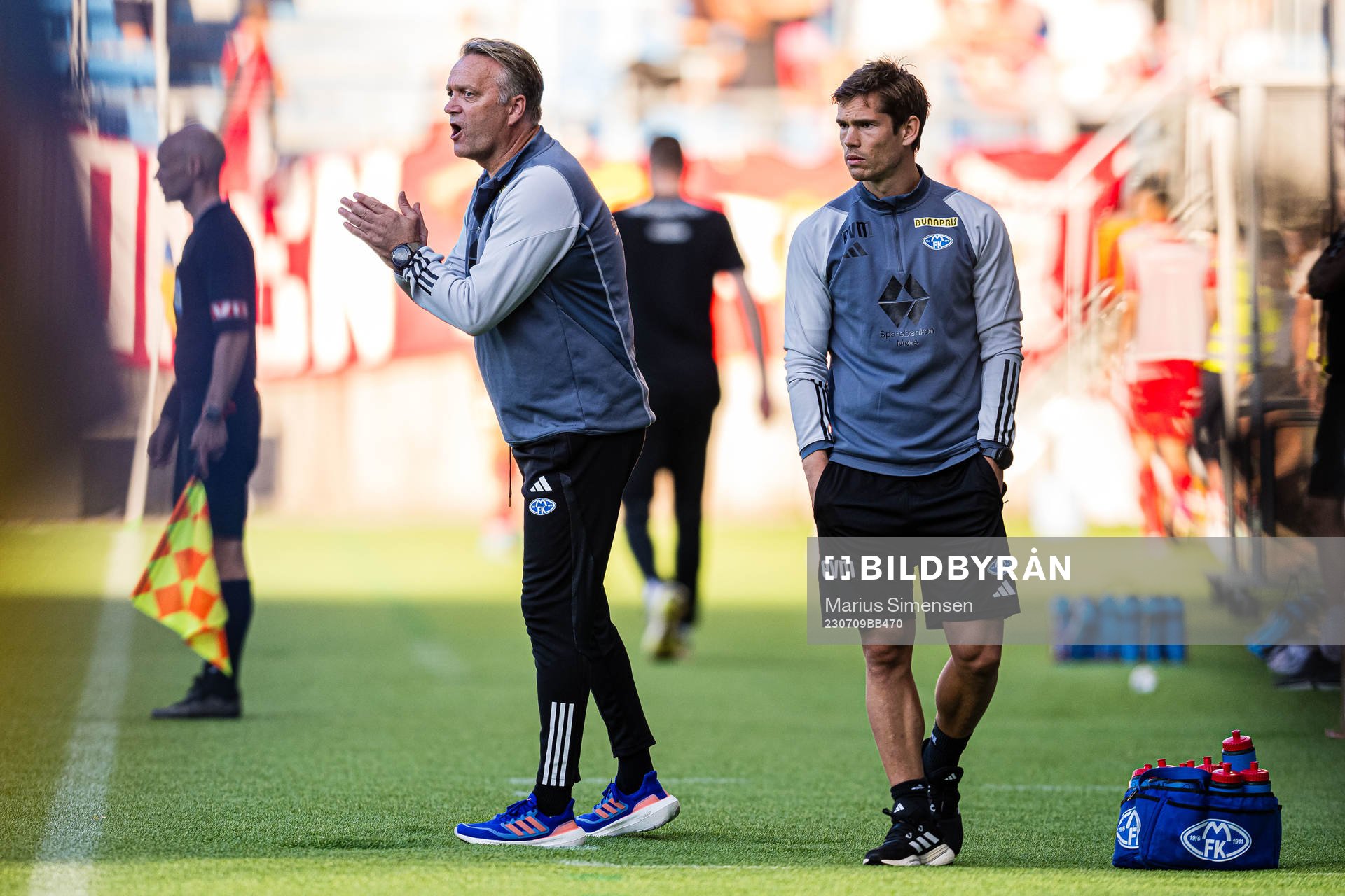 Erling Moe, head coach of Molde, and Eirik Mæland,