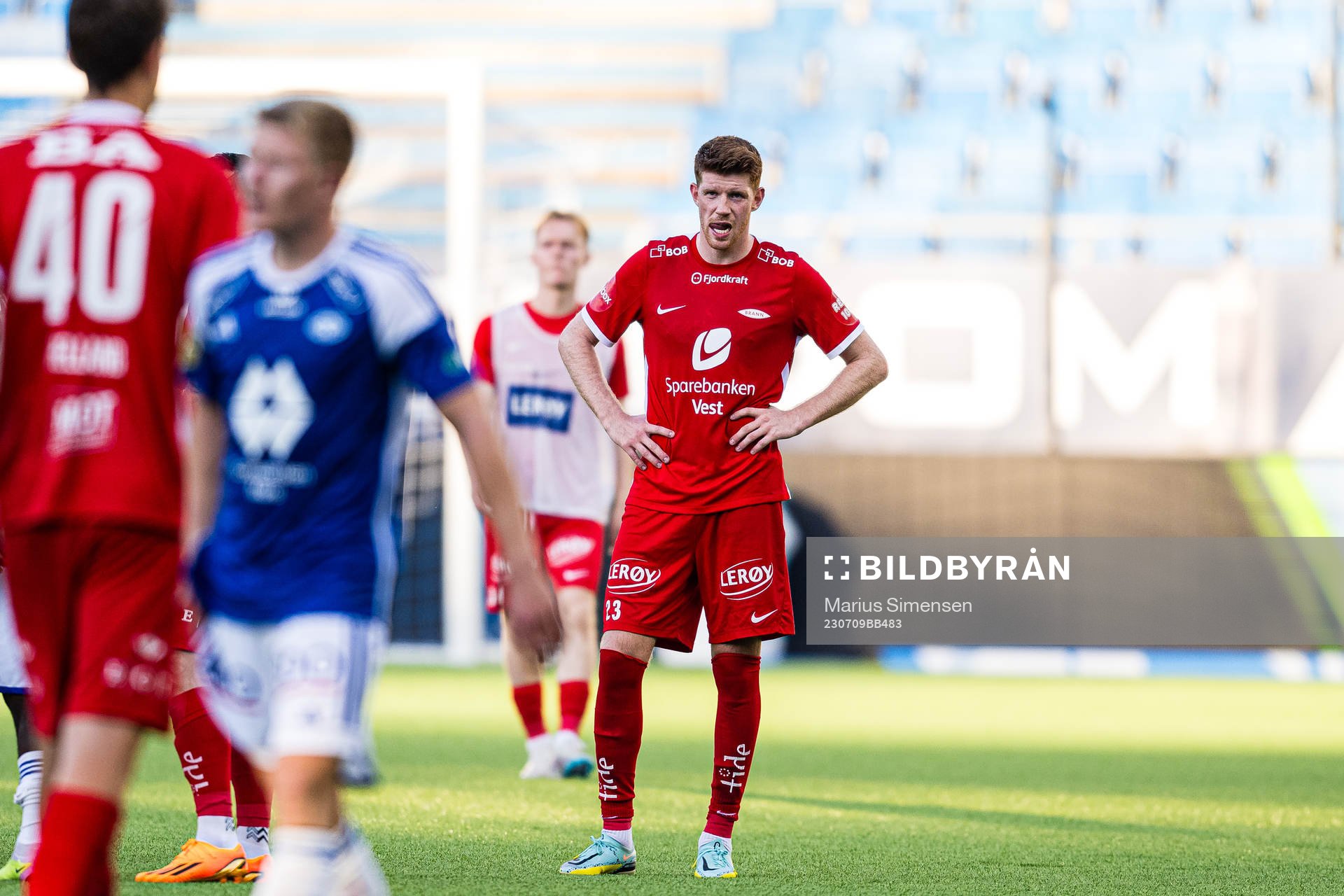 Thore Baardsen Pedersen of Brann looks dejected