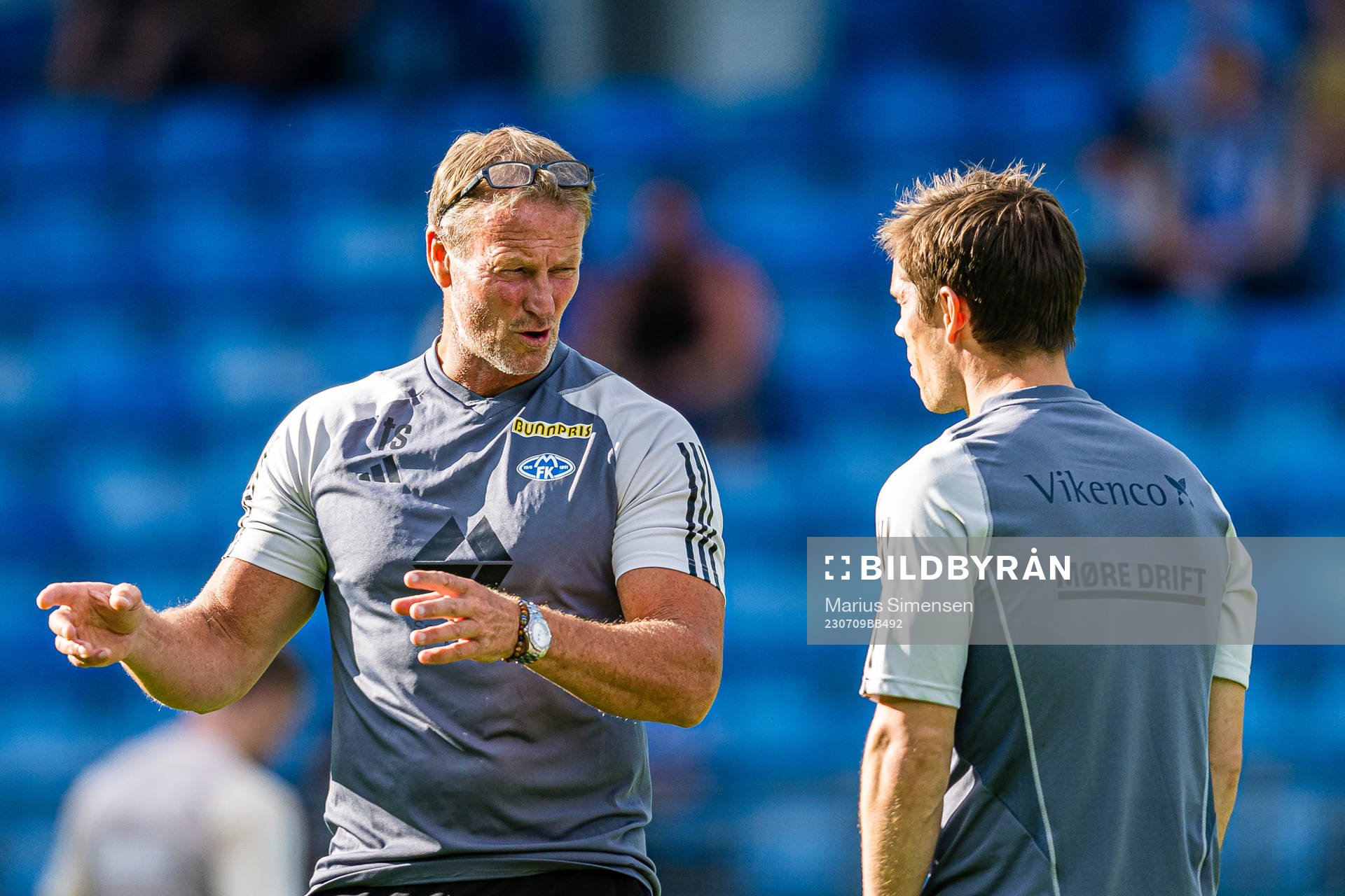 Trond Strande, assistant coach of Molde, and Eirik Mæland,