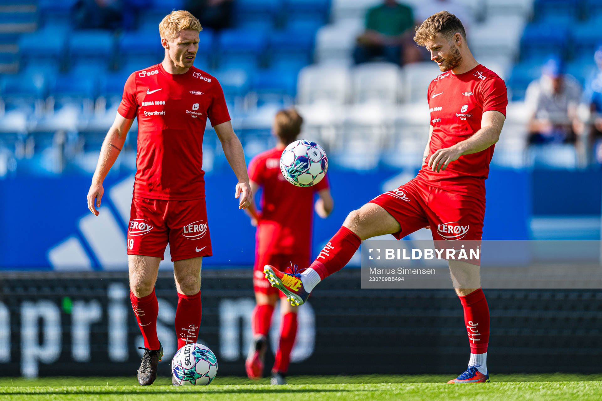 Sivert Heltne Nilsen and Ole Didrik Blomberg of Brann