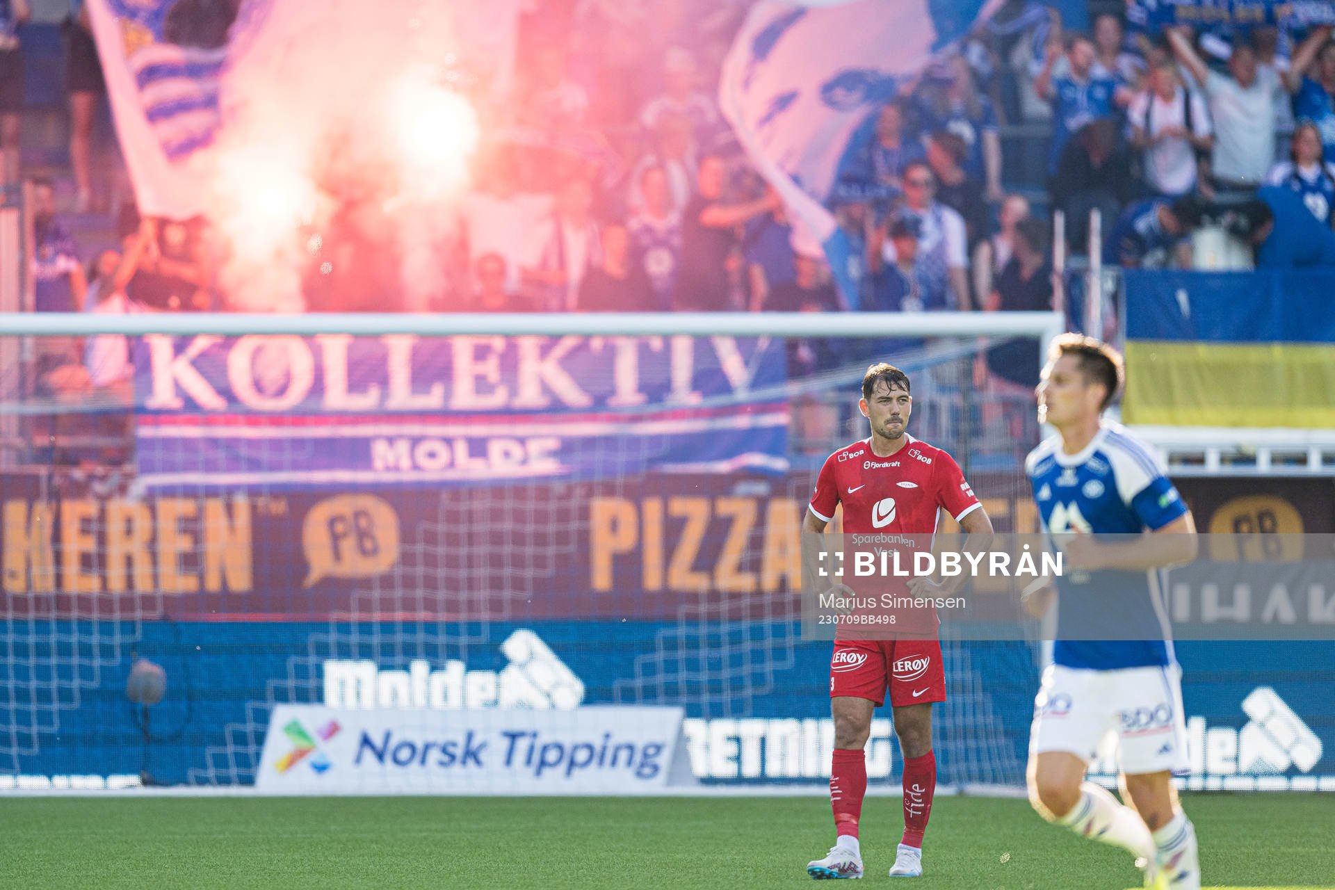 Fredrik Pallesen Knudsen of Brann looks dejected