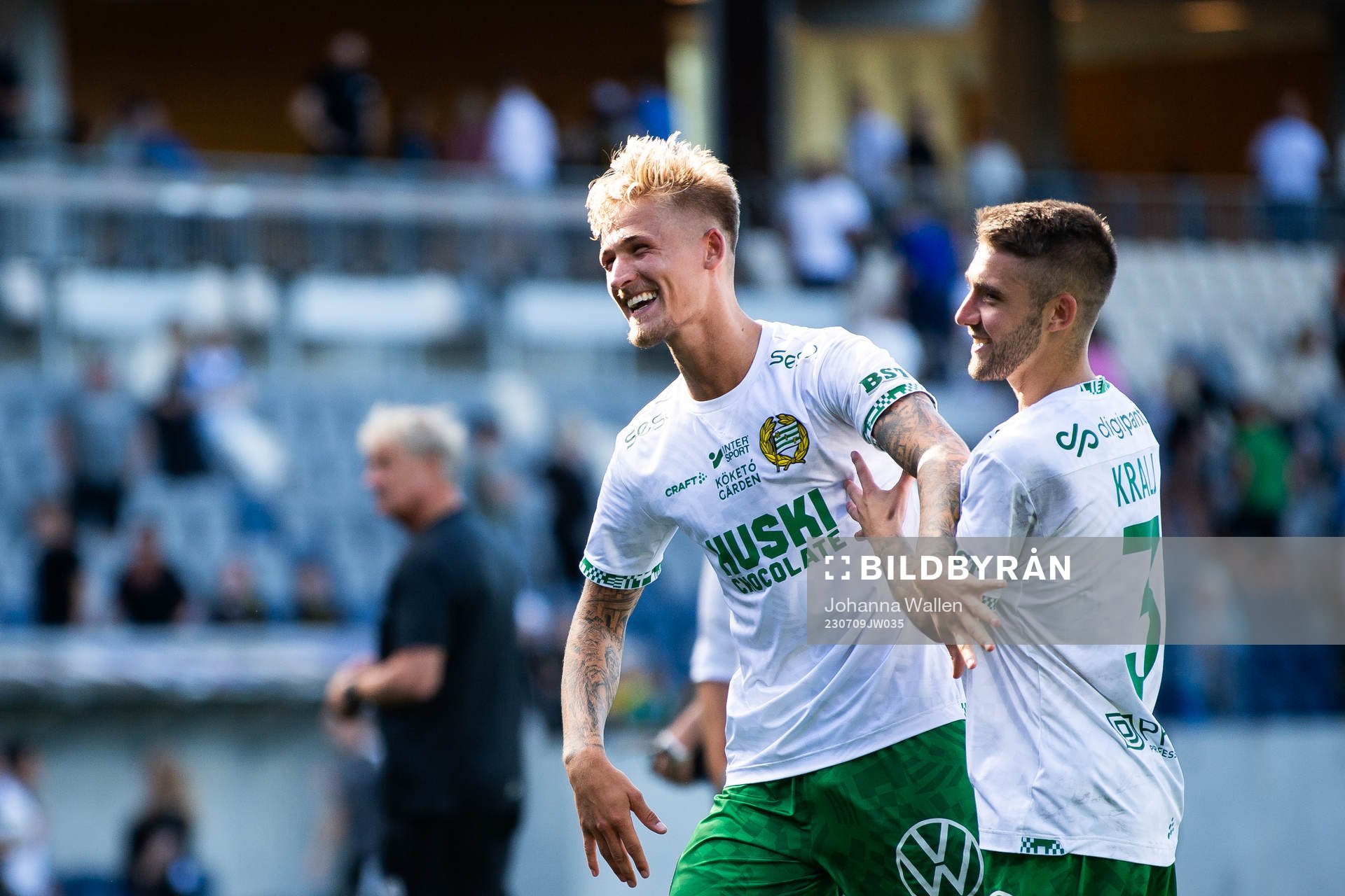 Hammarbys Fredrik Hammar och Anton Kralj jublar