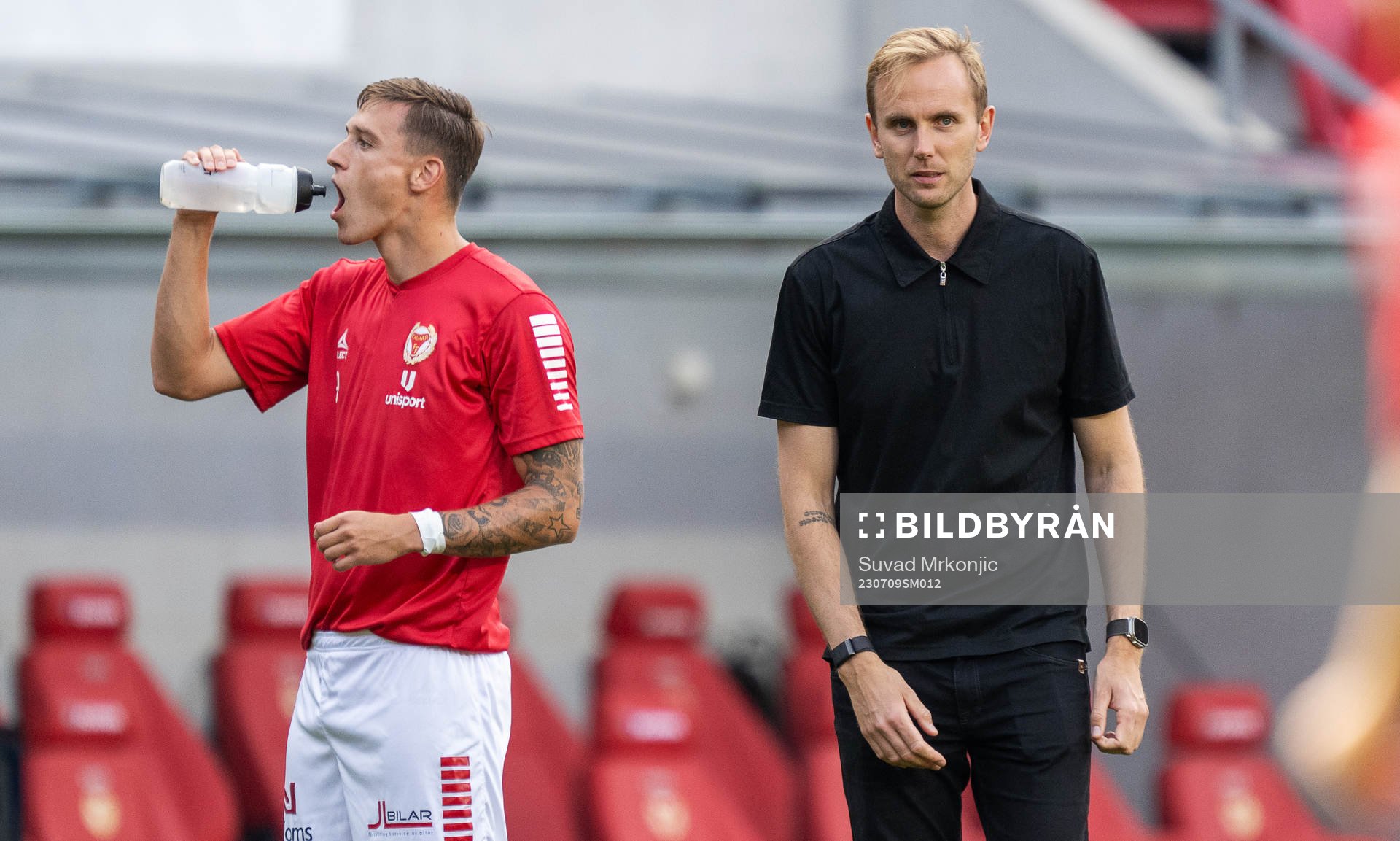 Kalmars Mileta Rajovic och tränare Henrik Jensen