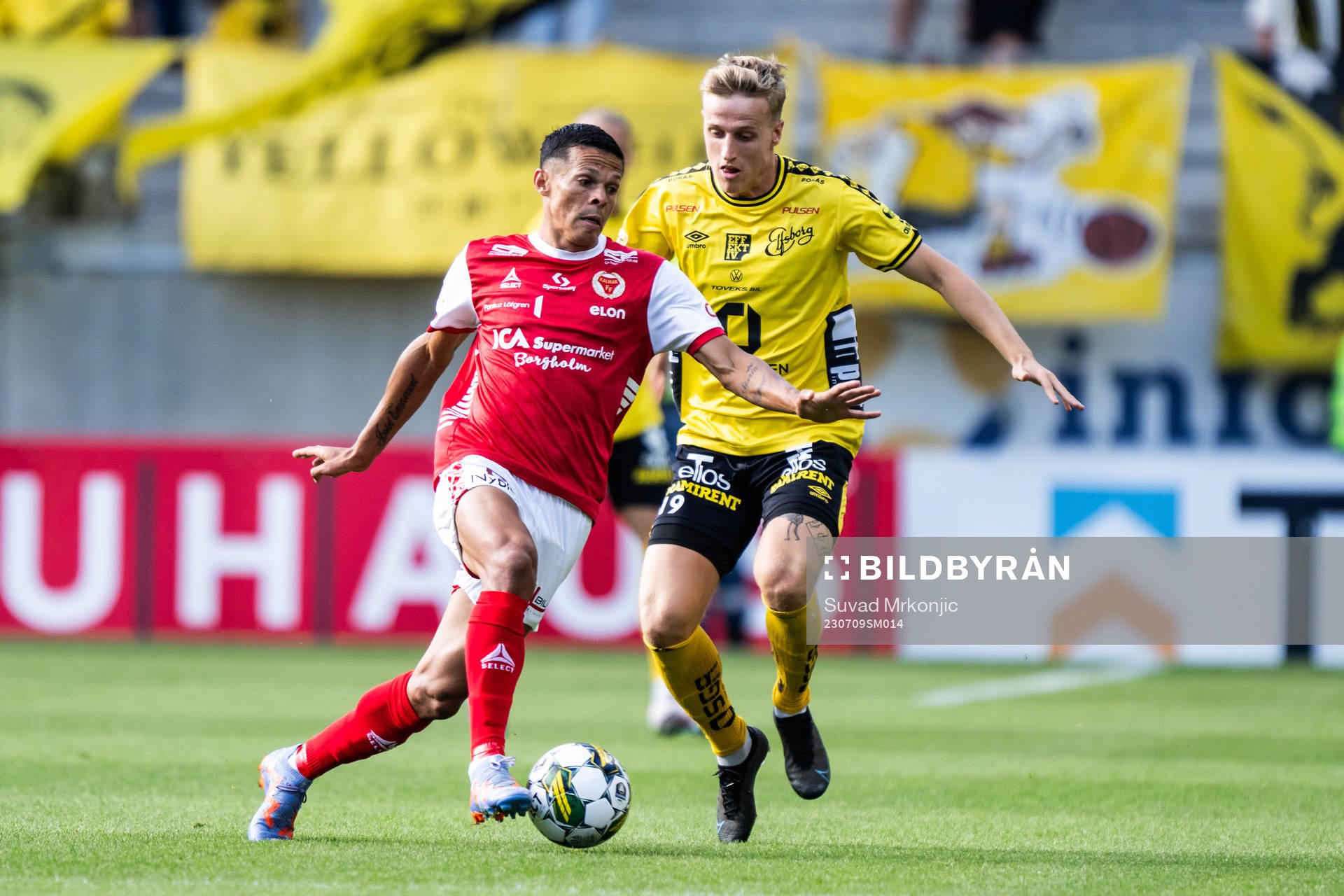 Kalmars Romario Pereira Sipiao och Elfsborgs Jeppe Møldrup