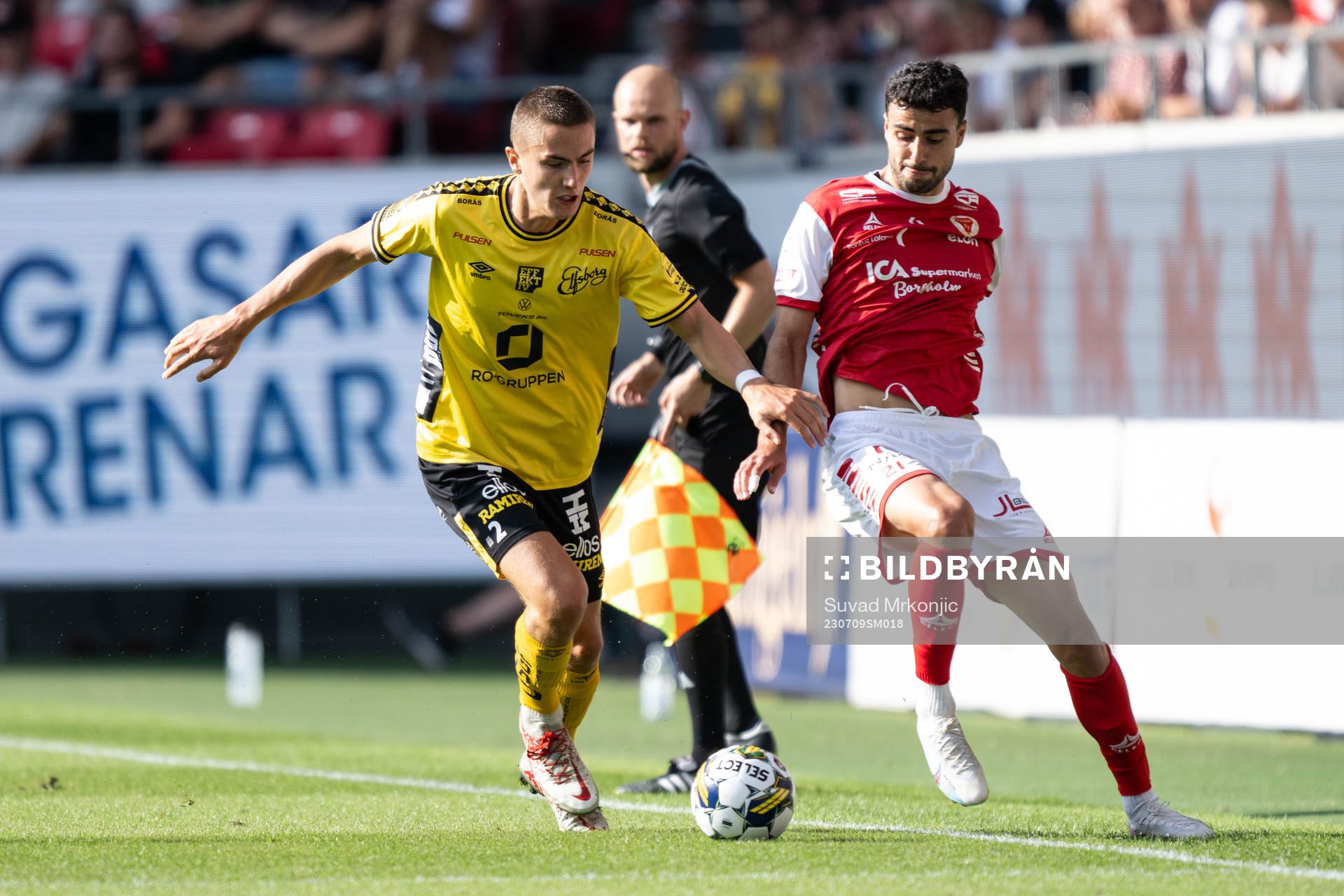 Elfsborgs Gustaf Lagerbielke och Kalmars Deniz Hummet