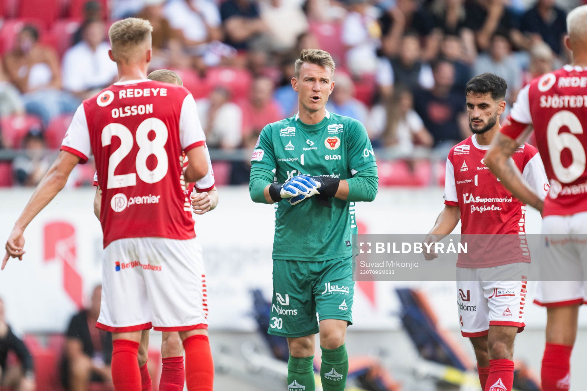 Kalmars målvakt Jakob Kindberg byts in