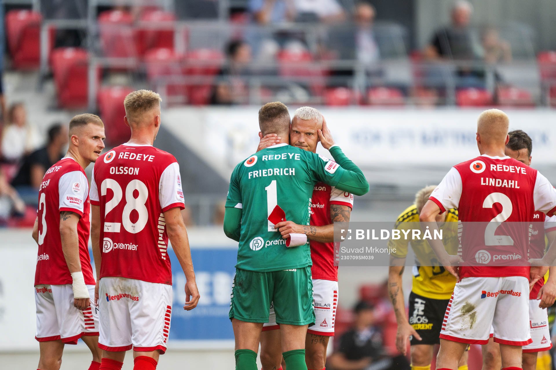 Kalmars målvakt Ricardo Friedrich och Rasmus Sjöstedt
