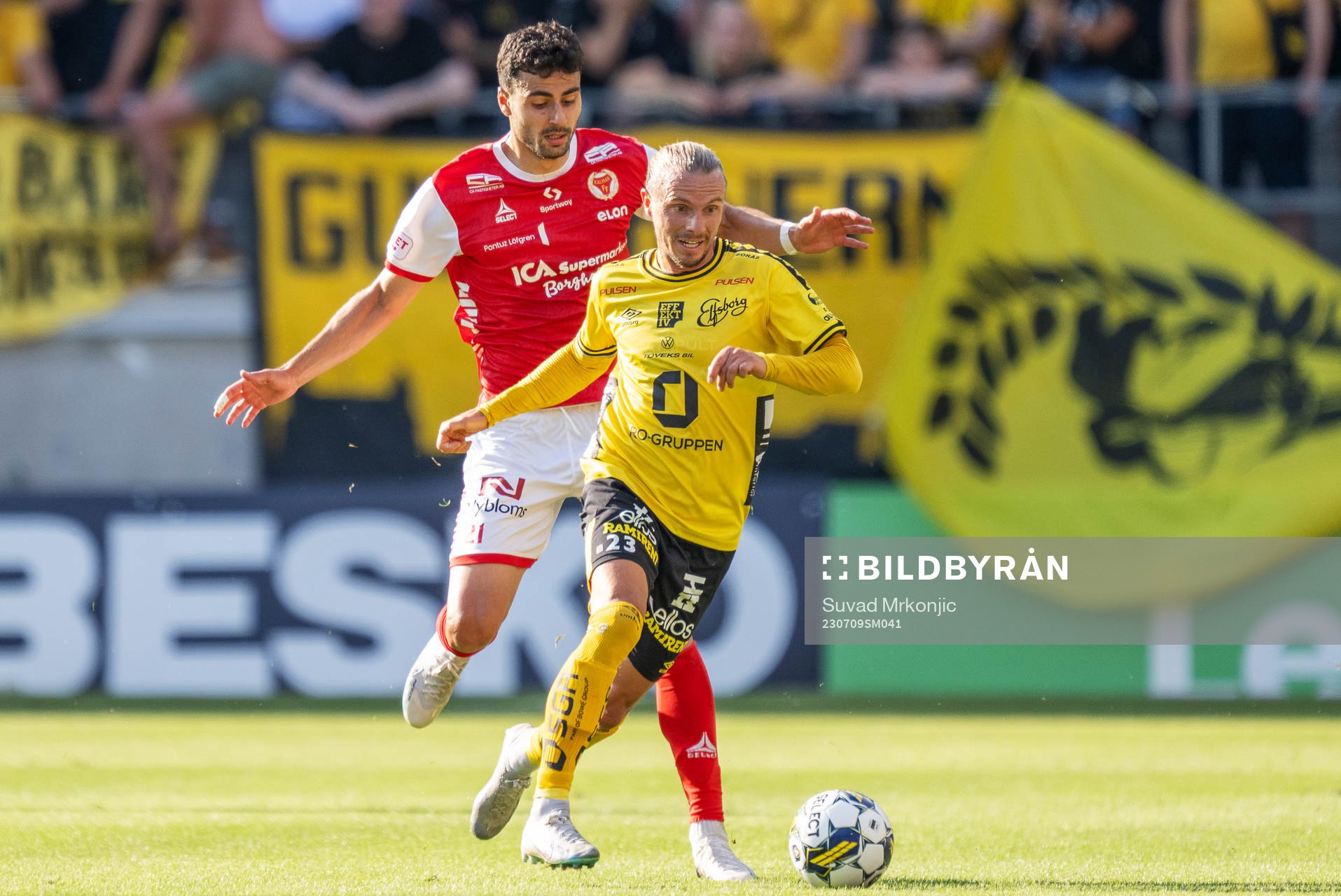 Kalmars Deniz Hummet och Elfsborgs Niklas Hult