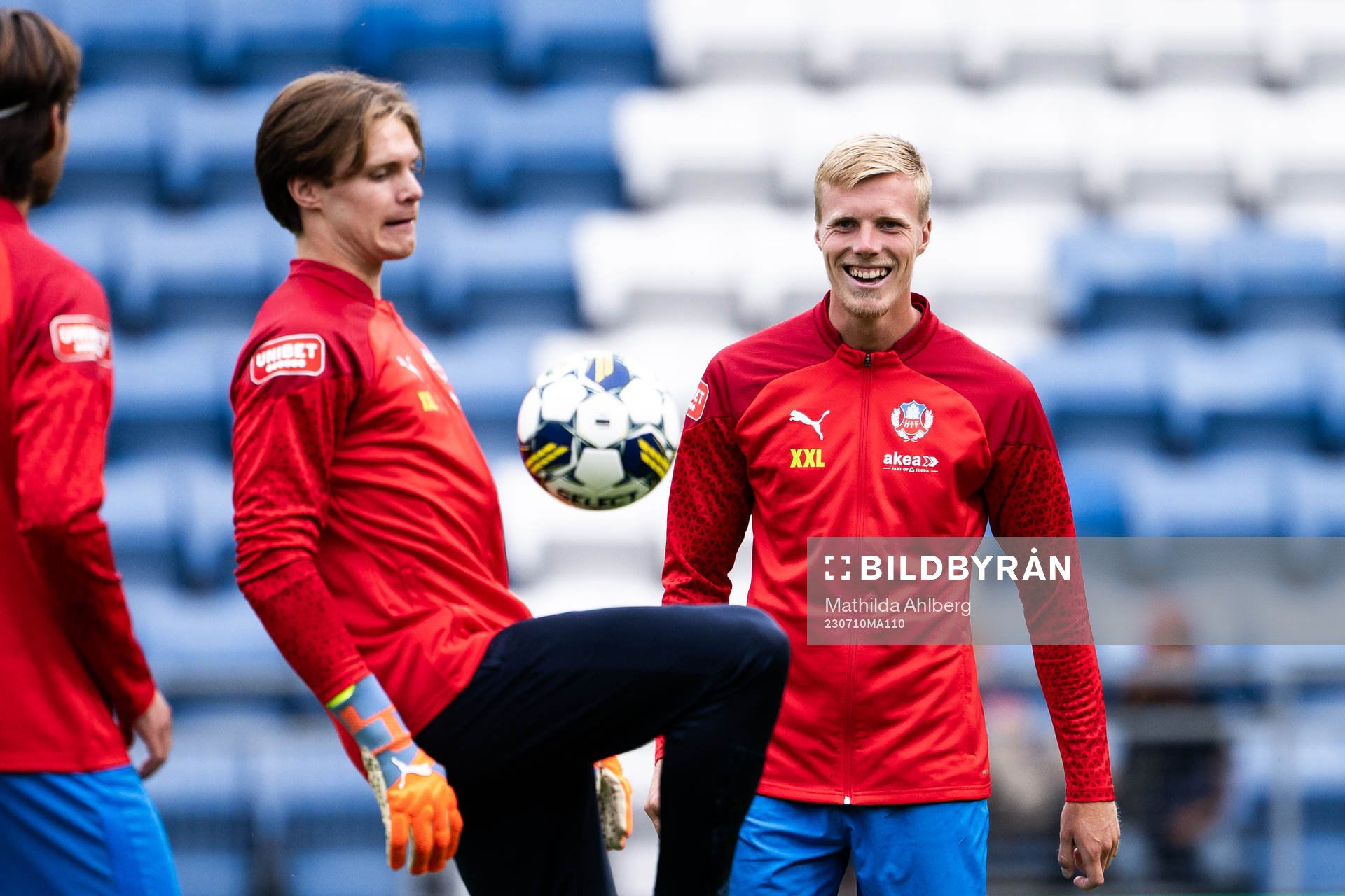 Helsingborgs målvakt Nils Arvidsson och Emil Hellman