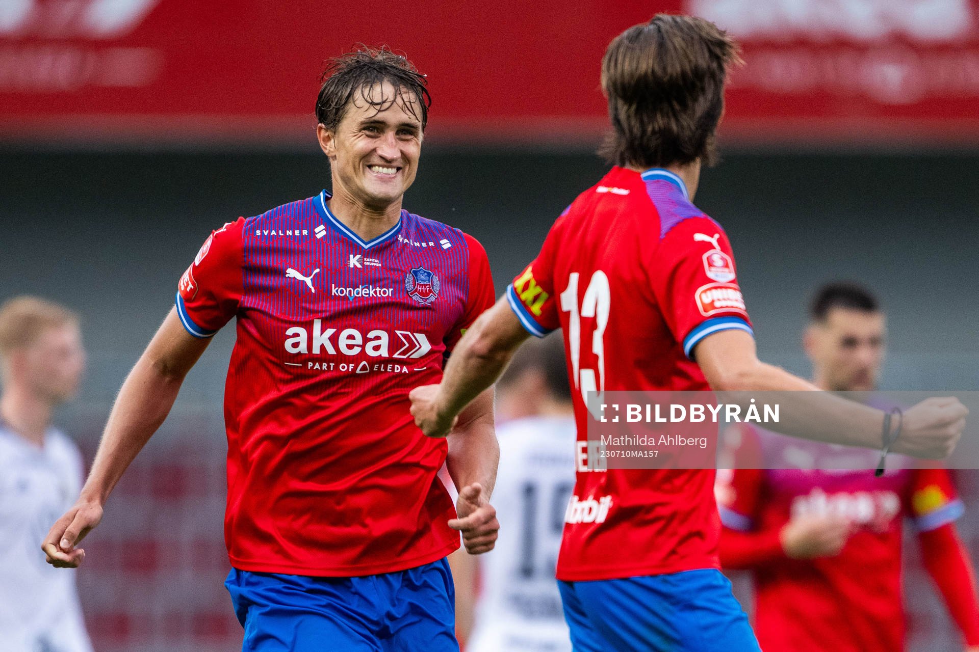 Helsingborgs Thomas Rogne och Wilhelm Loeper jublar