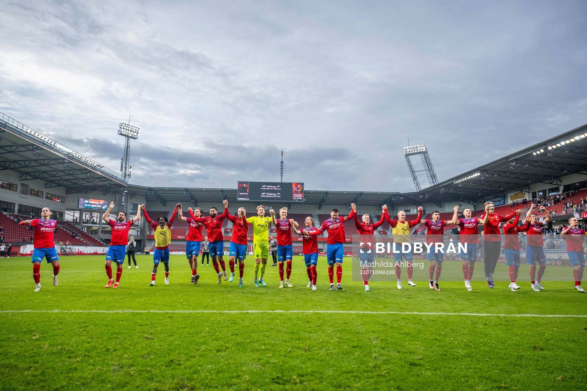 Helsingborgs spelare jublar
