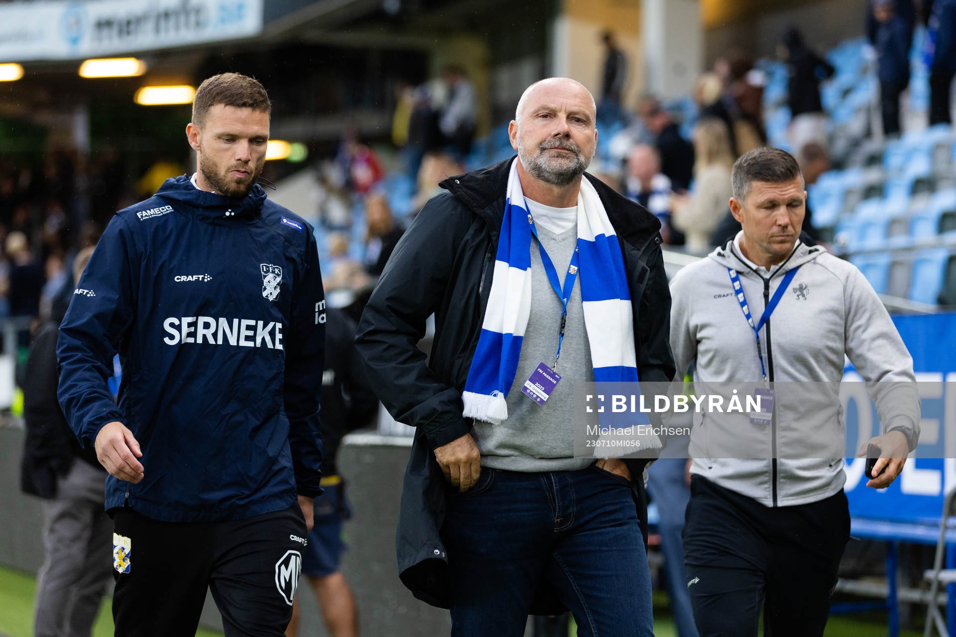 IFK Göteborgs Marcus Berg, klubbdirektör Håkan Mild och