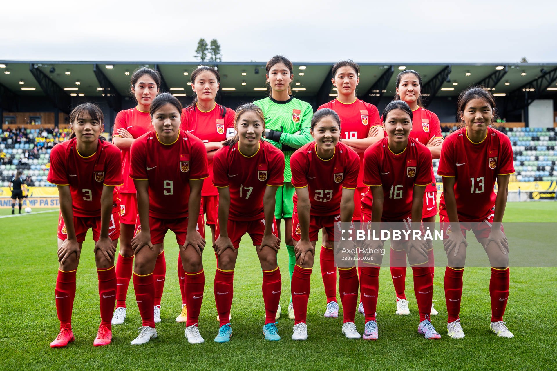 The starting eleven of China