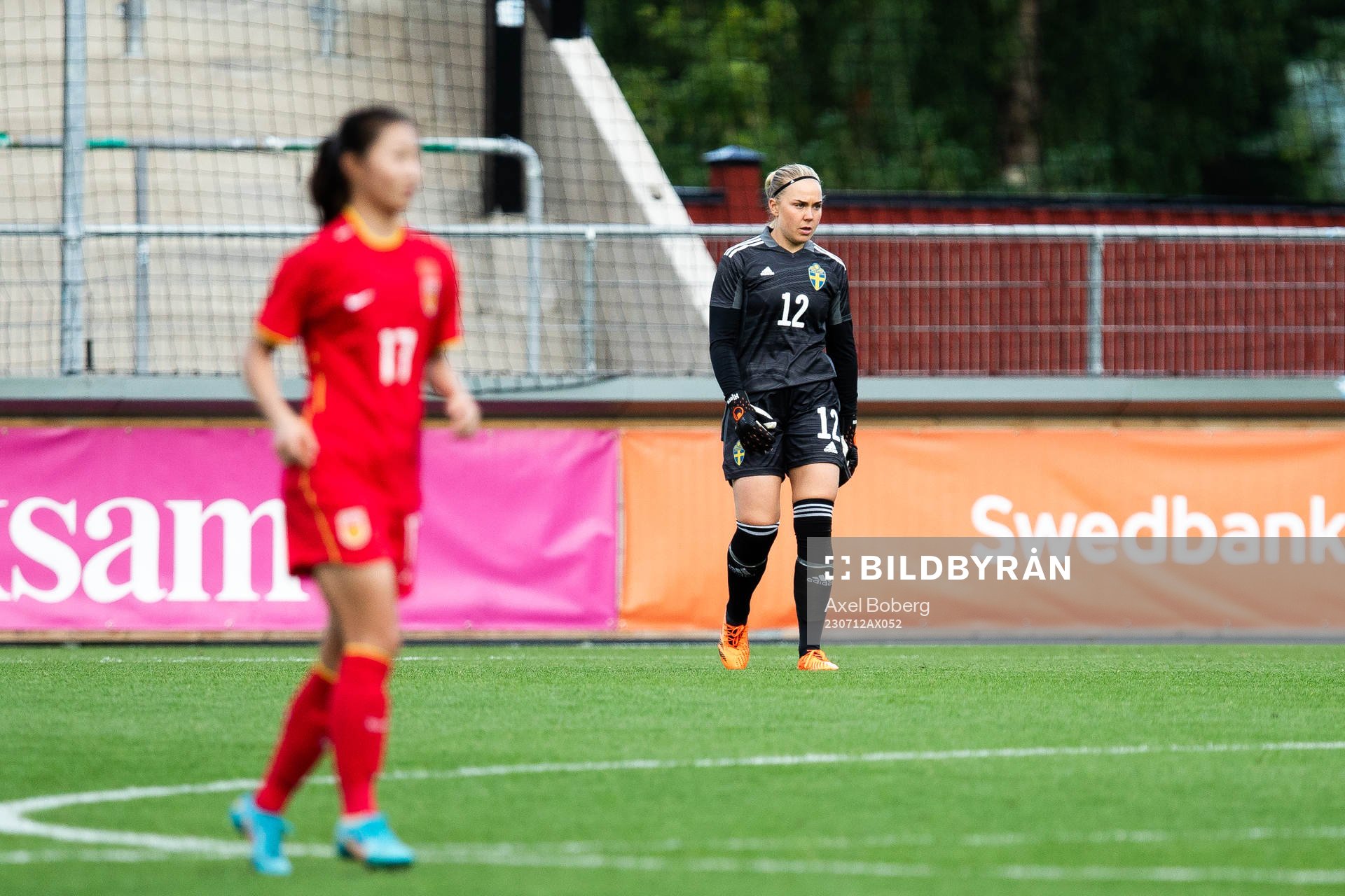 Goalkeeper Sofia Hjern of Sweden