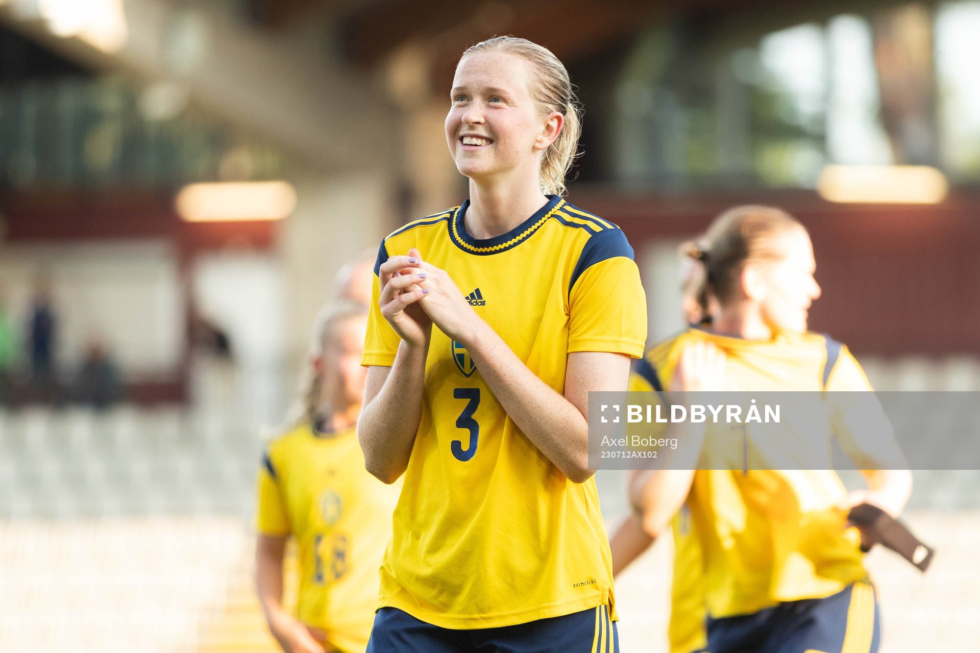 Emma Östlund of Sweden celebrates