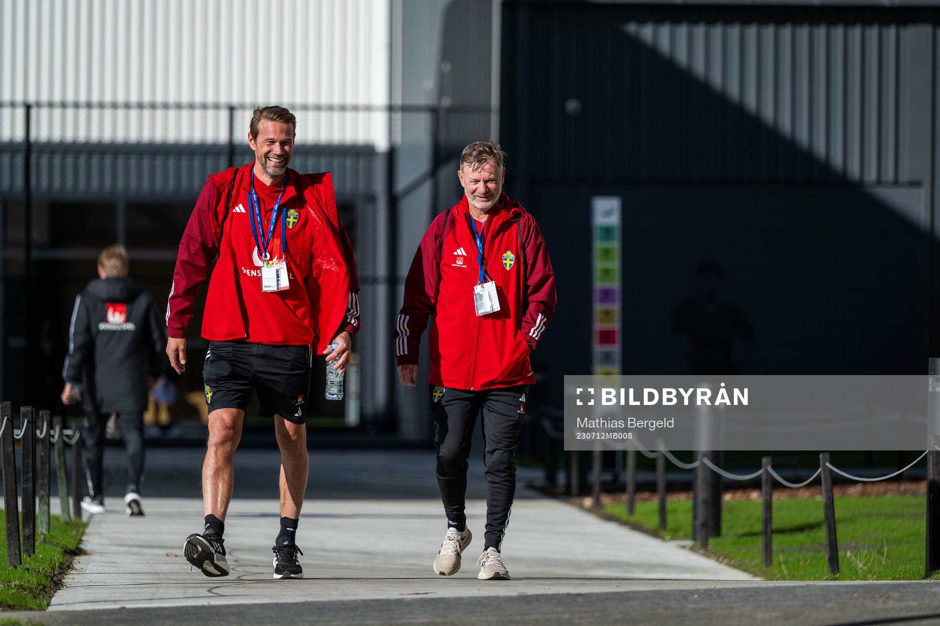 Physiotherapist Magnus Andersson and head coach Peter