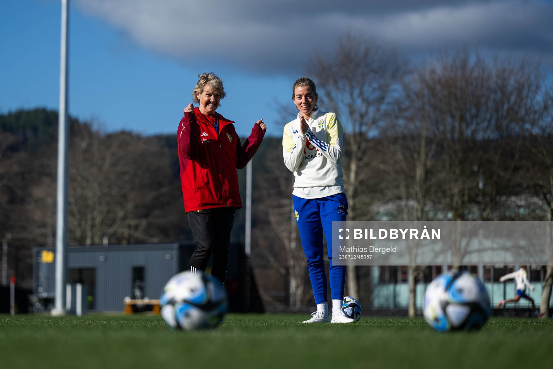 Physio Kristina Forsblom and Linda Sembrant of the Swedish