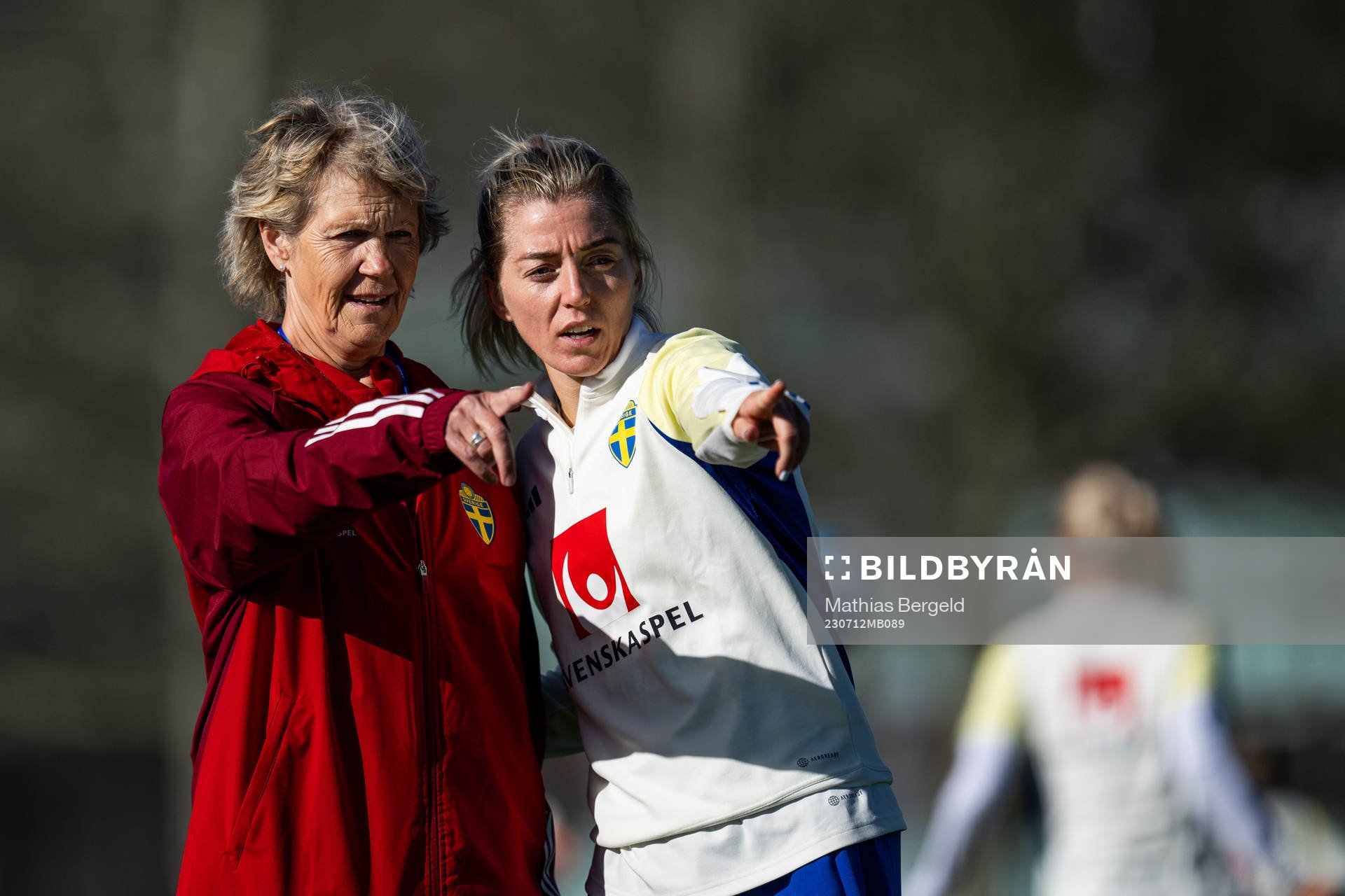 Physio Kristina Forsblom and Linda Sembrant of the Swedish