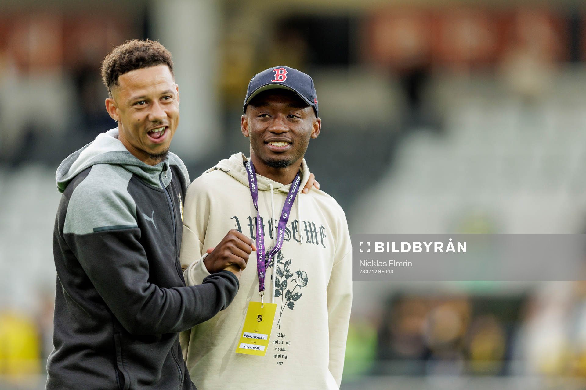 Tobias Sana and Benie Adama Traore celebrate