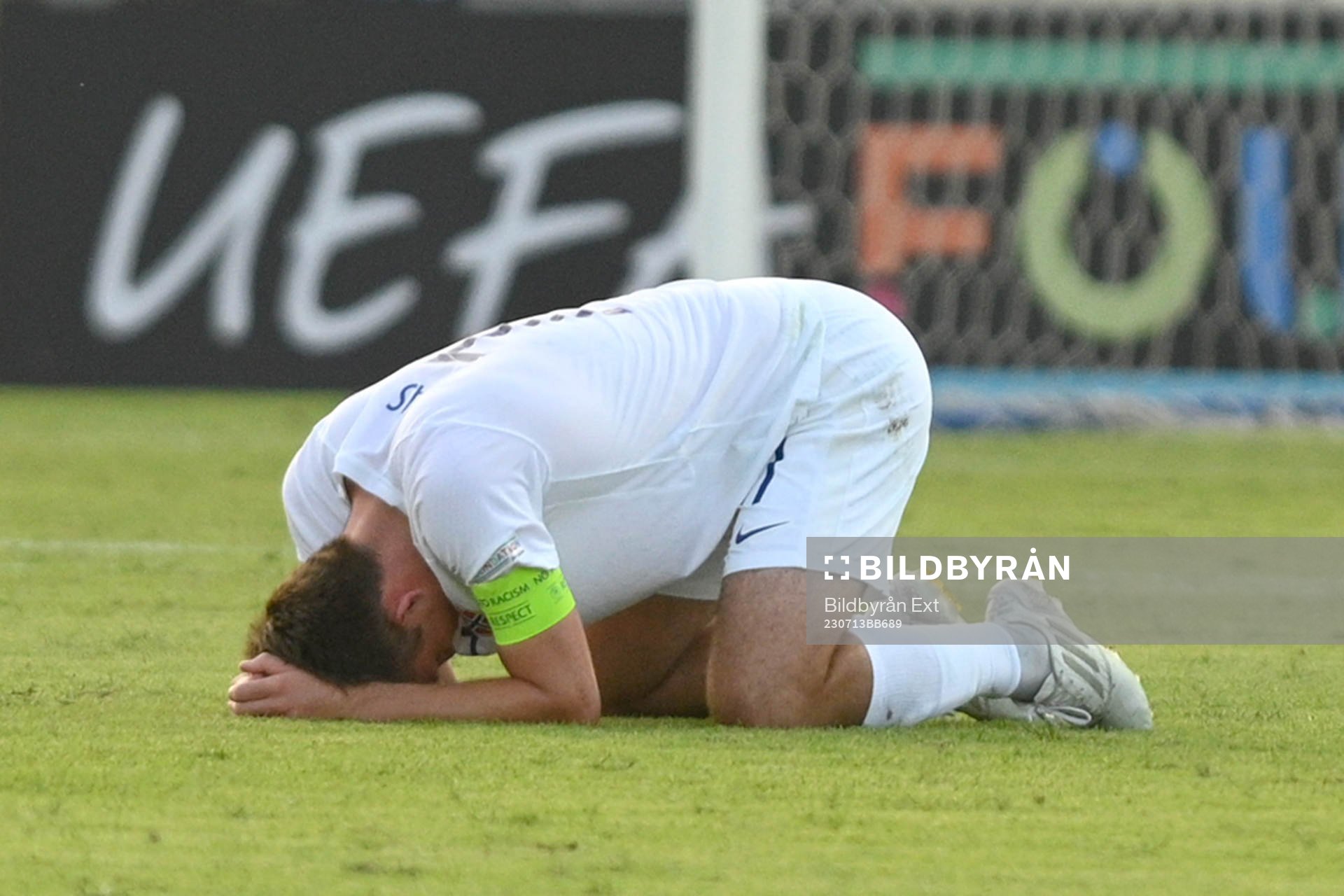 Syver Aas of Norway looks dejected