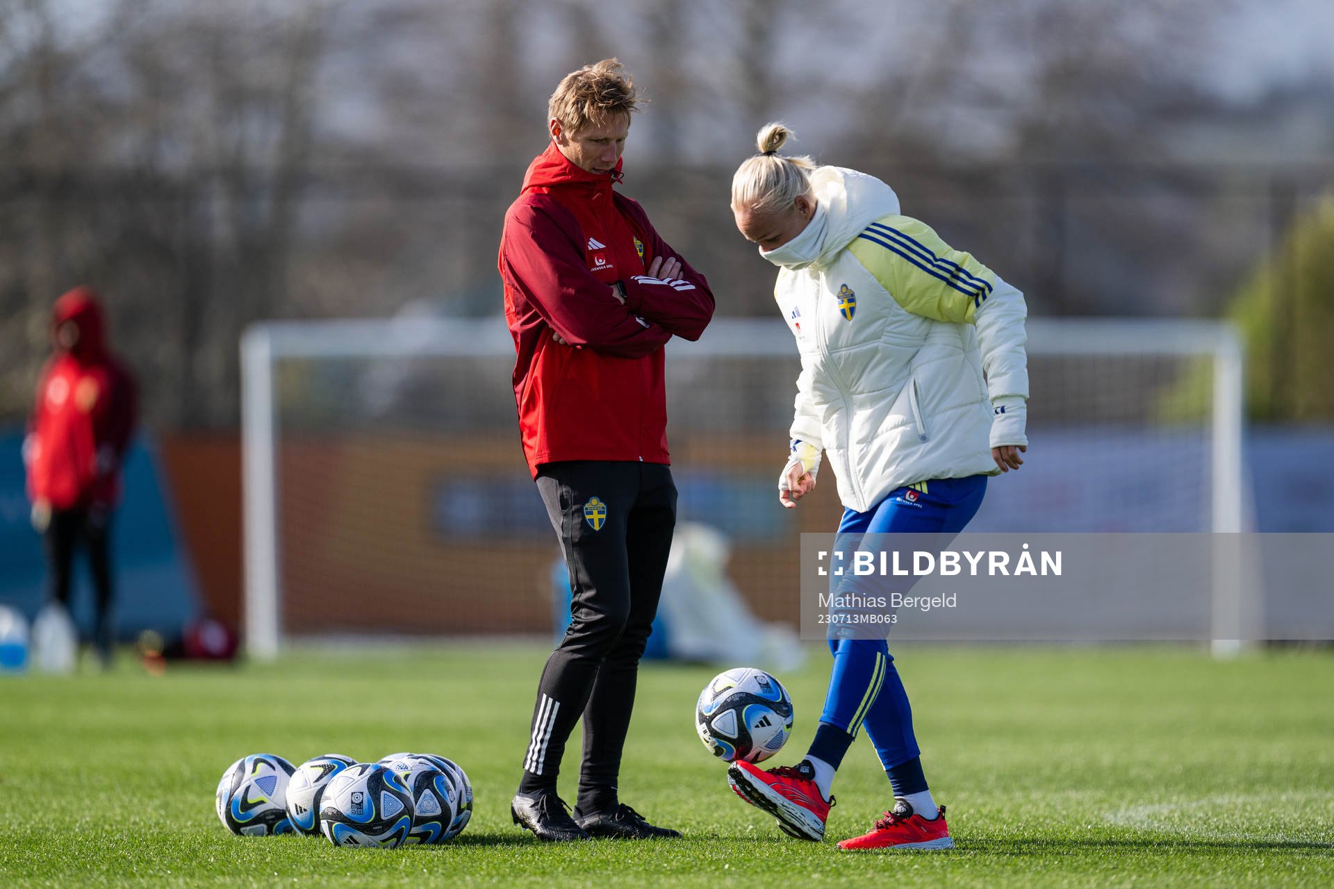 Sports psychologist Rasmus Liljeblad and Caroline Seger of