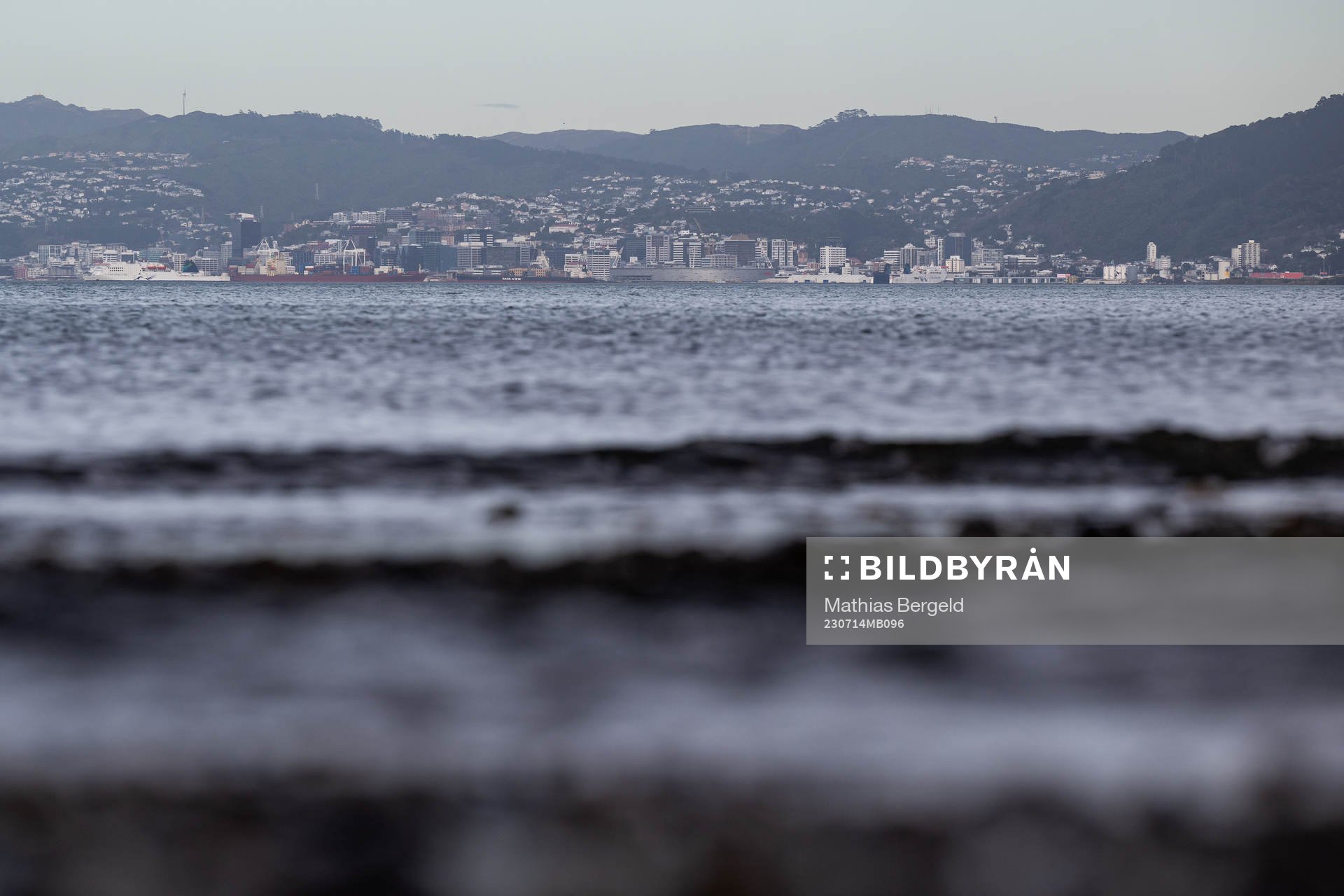 View of Wellington with Wellington Regional Stadium from