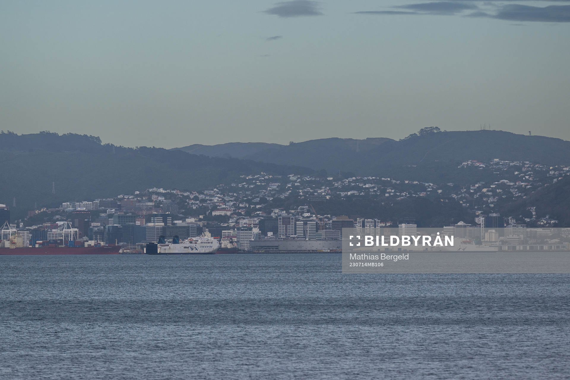 View of Wellington with Wellington Regional Stadium seen