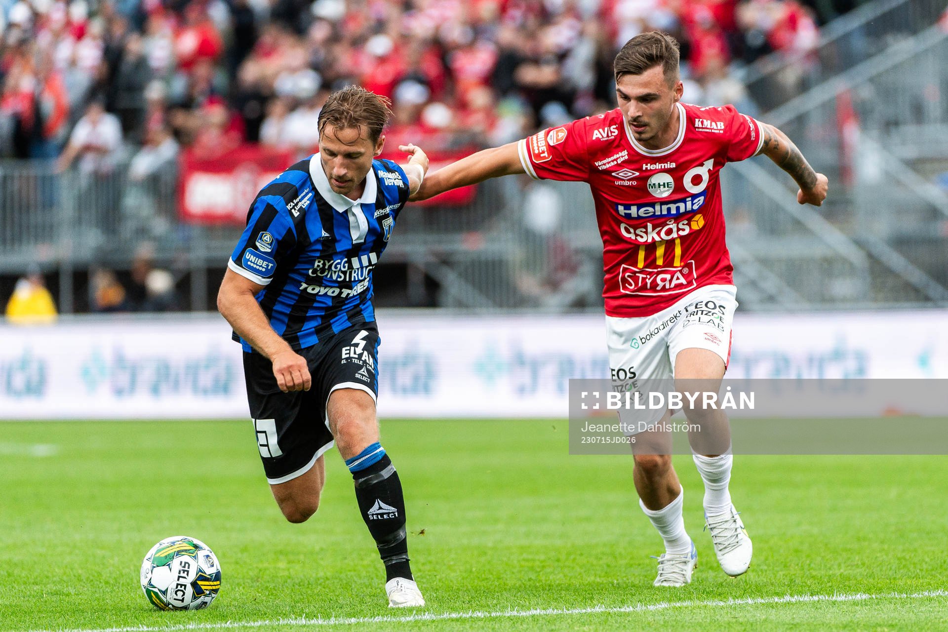 Sirius Daniel Stensson och Degerfors Damjan Pavlovic