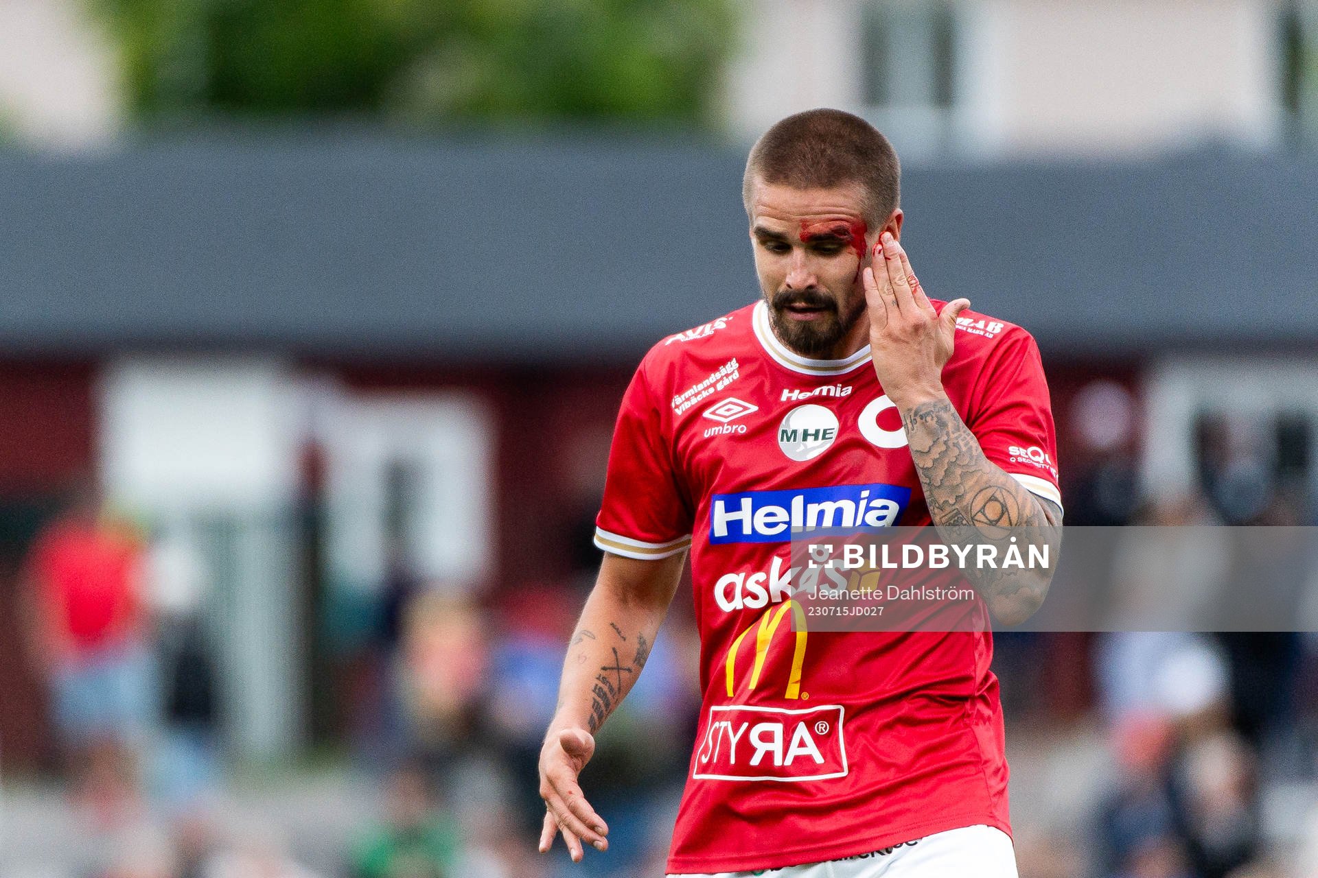 Degerfors Douglas Bergqvist har ont