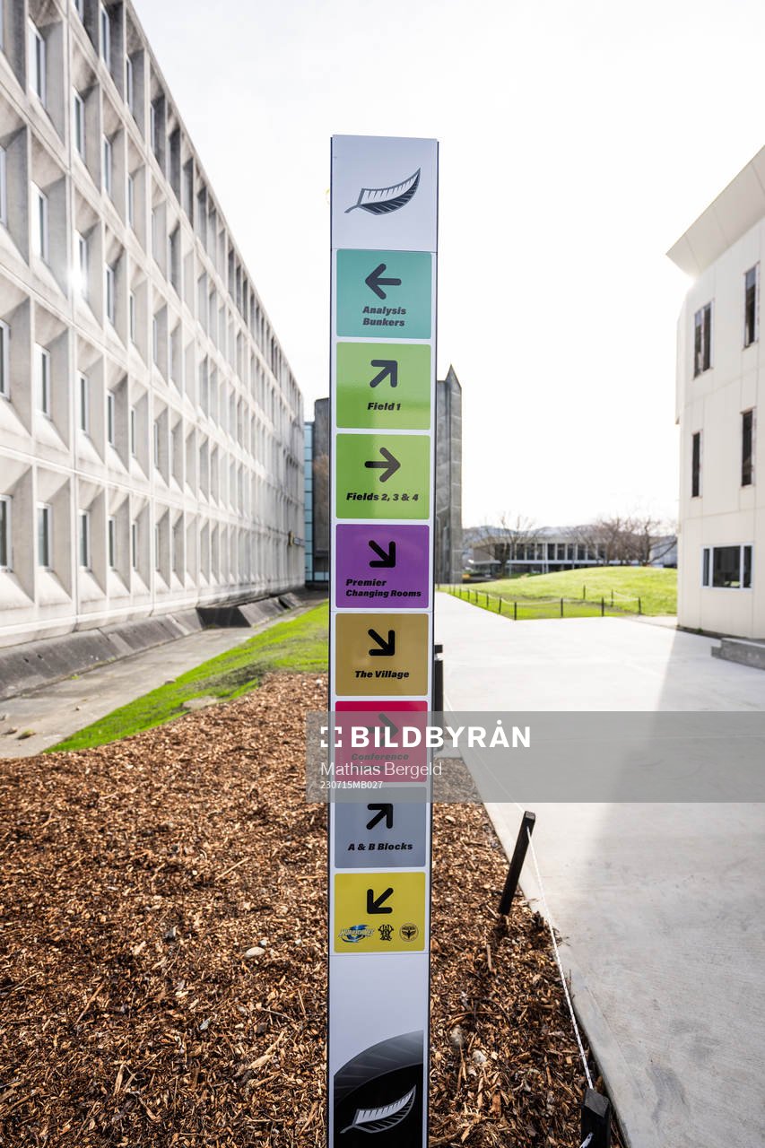 A sign showing directions