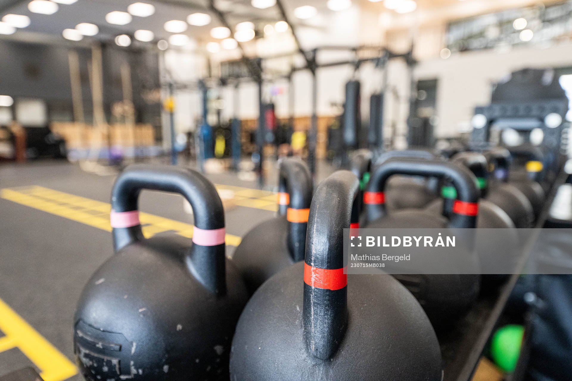 Kettle bells in the gym