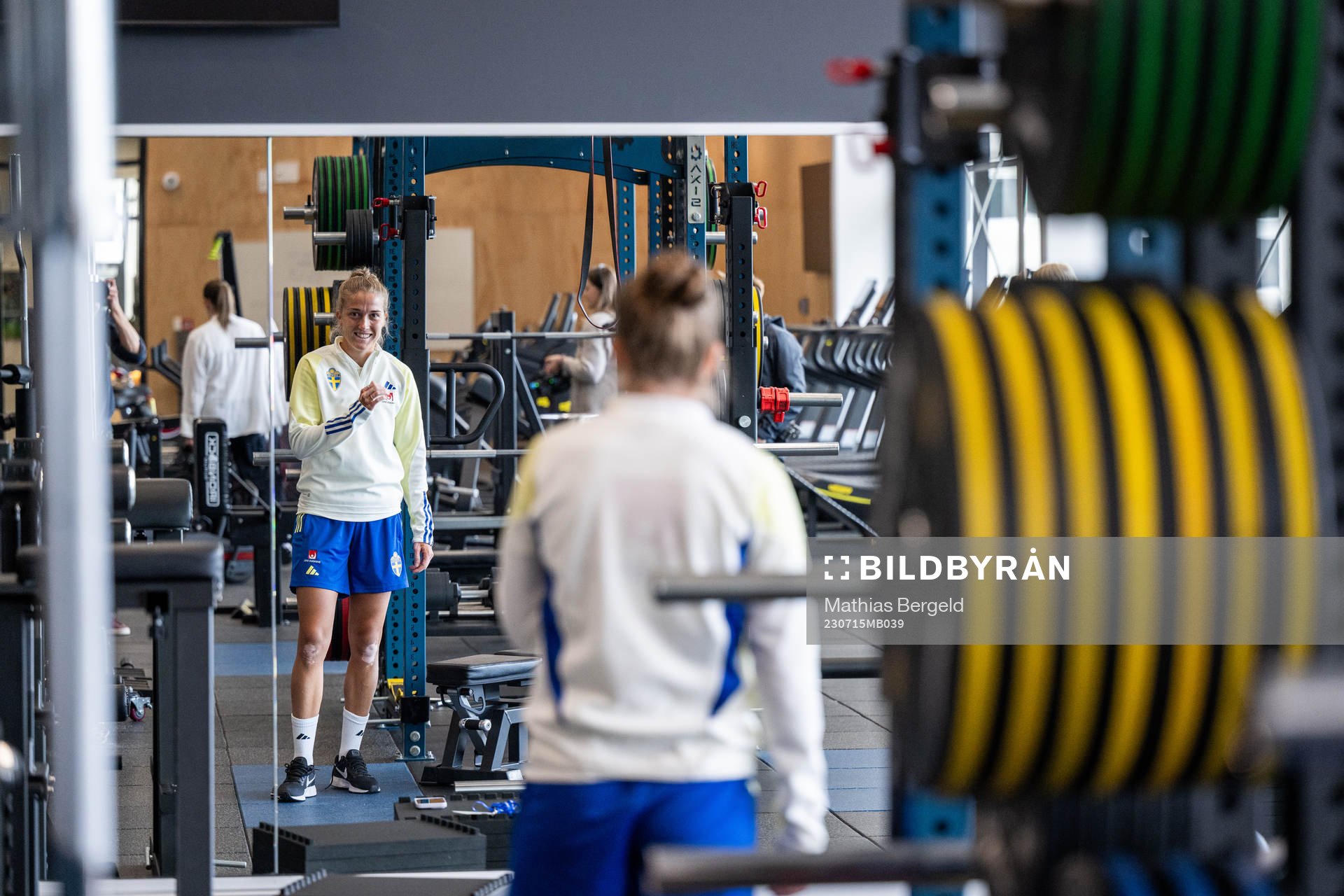 Filippa Angeldahl in the gym