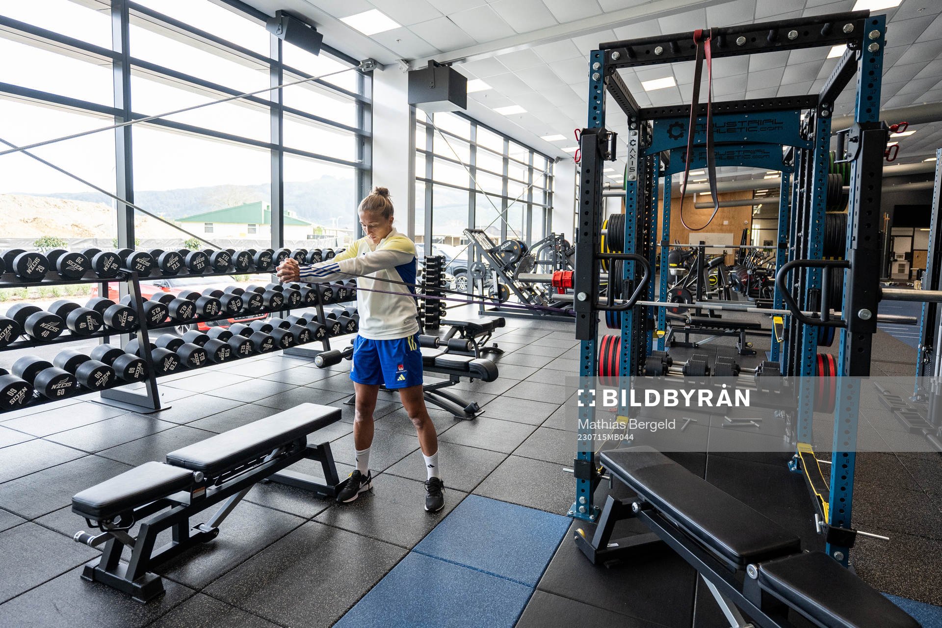Filippa Angeldahl in the gym