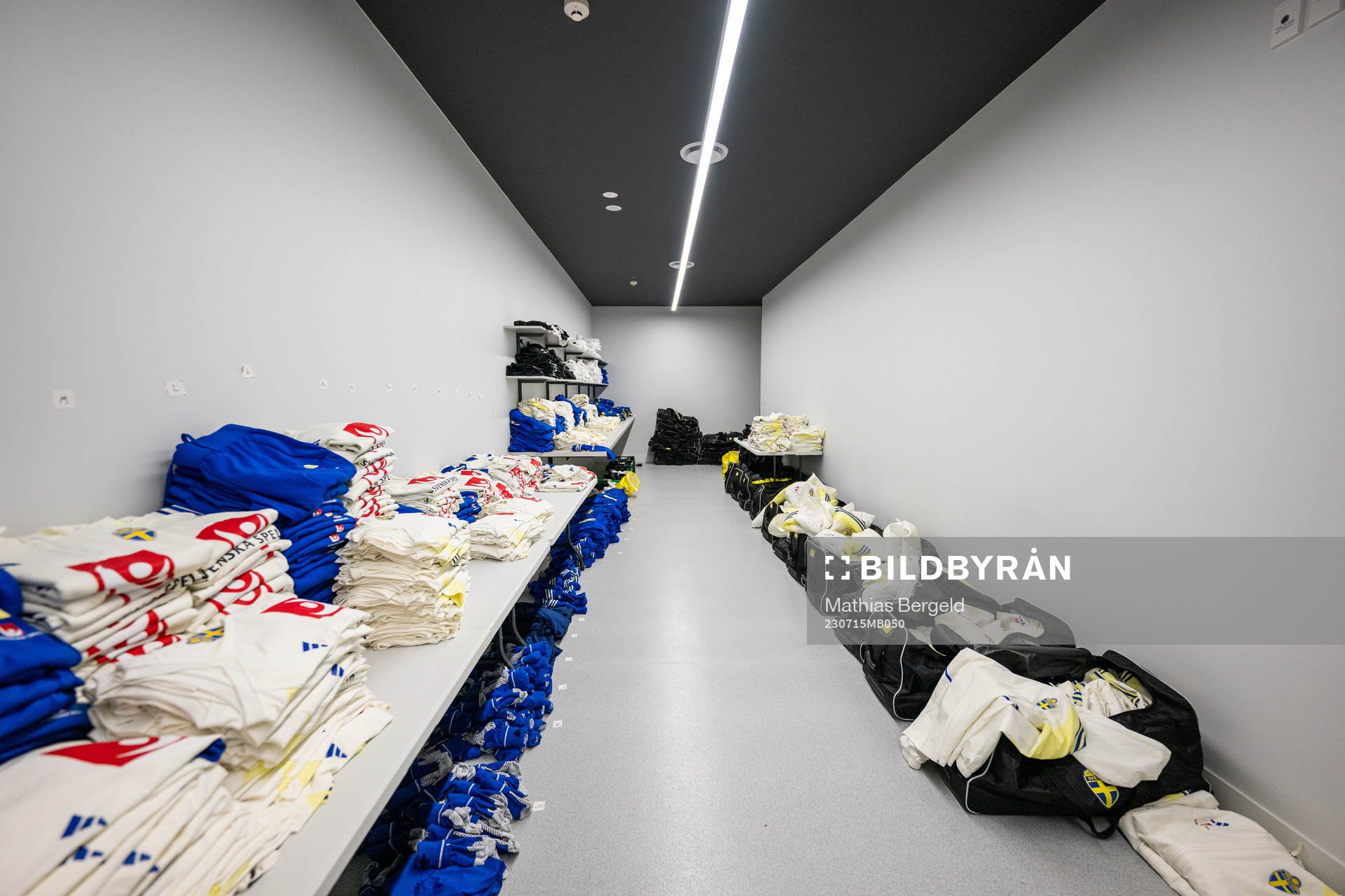 Clothes in an equipment room