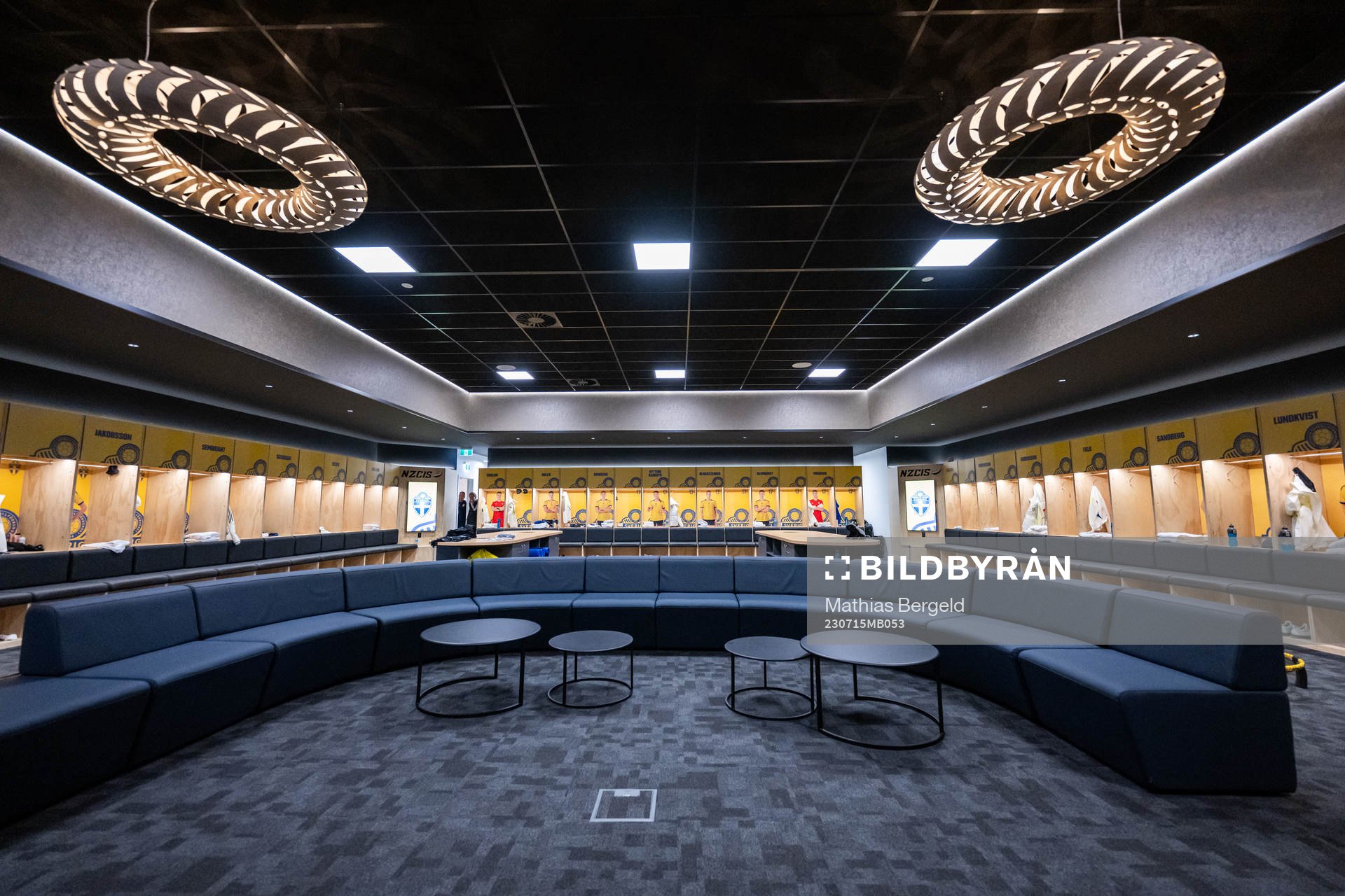 Interior view of the changing room